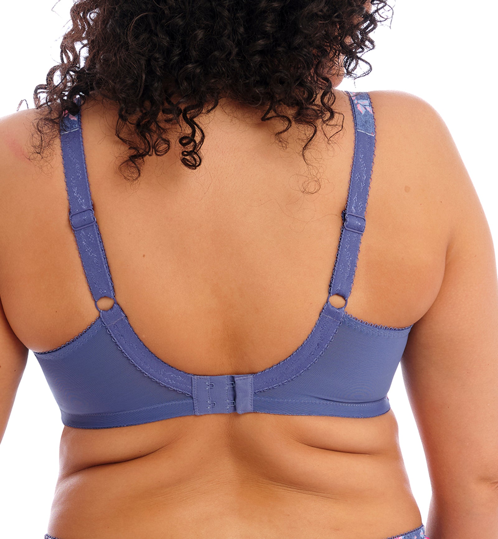 Elomi Morgan Stretch Lace Banded Underwire Bra (4110),32GG,Denim Floral - Denim Floral,32GG