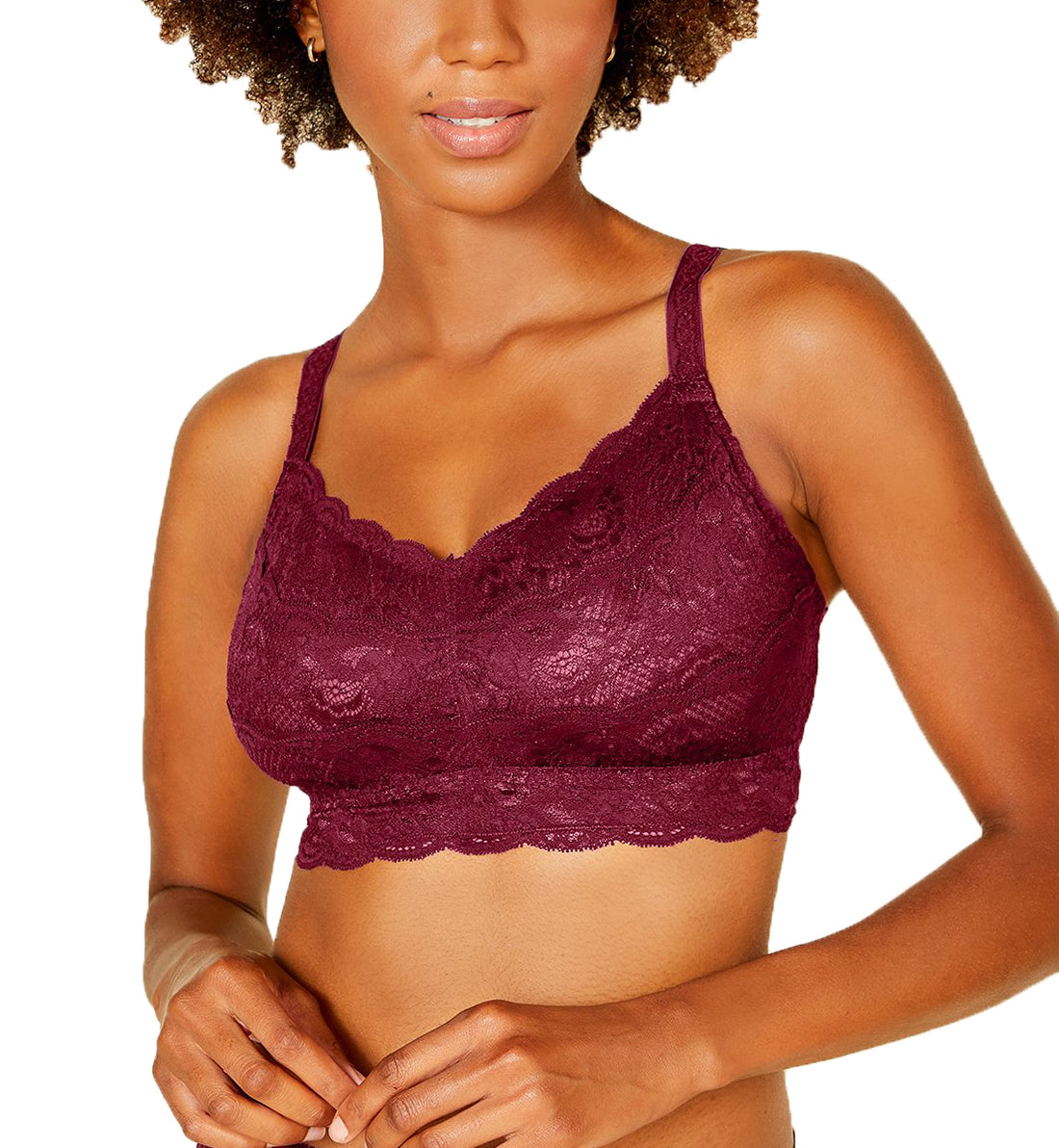 Cosabella Never Say Never CURVY Sweetie Bralette (NEVER1310),Petite/XXS,Vino - Vino,XXS