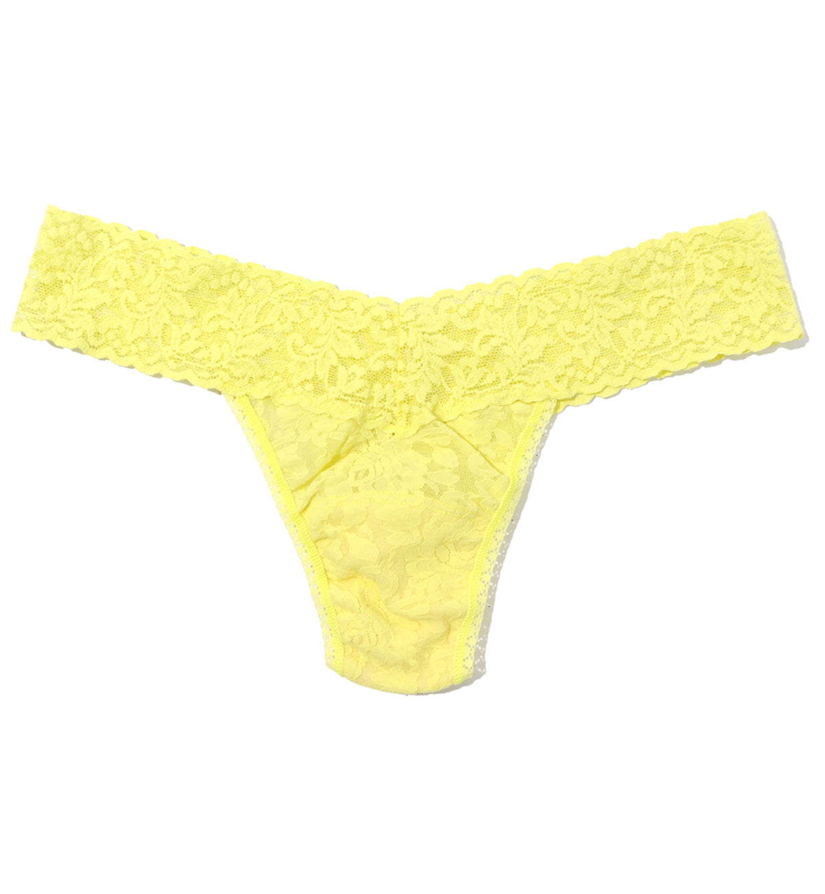 Hanky Panky Signature Lace Low Rise Thong (4911P),Citrus Fizz Yellow - Citrus Fizz Yellow,One Size