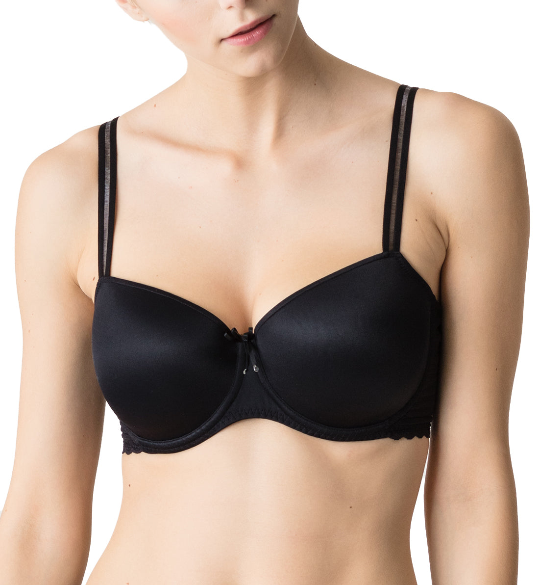 PrimaDonna Tresor Padded Balcony Seamless Underwire Bra (0241163),32F,Black - Black,32F