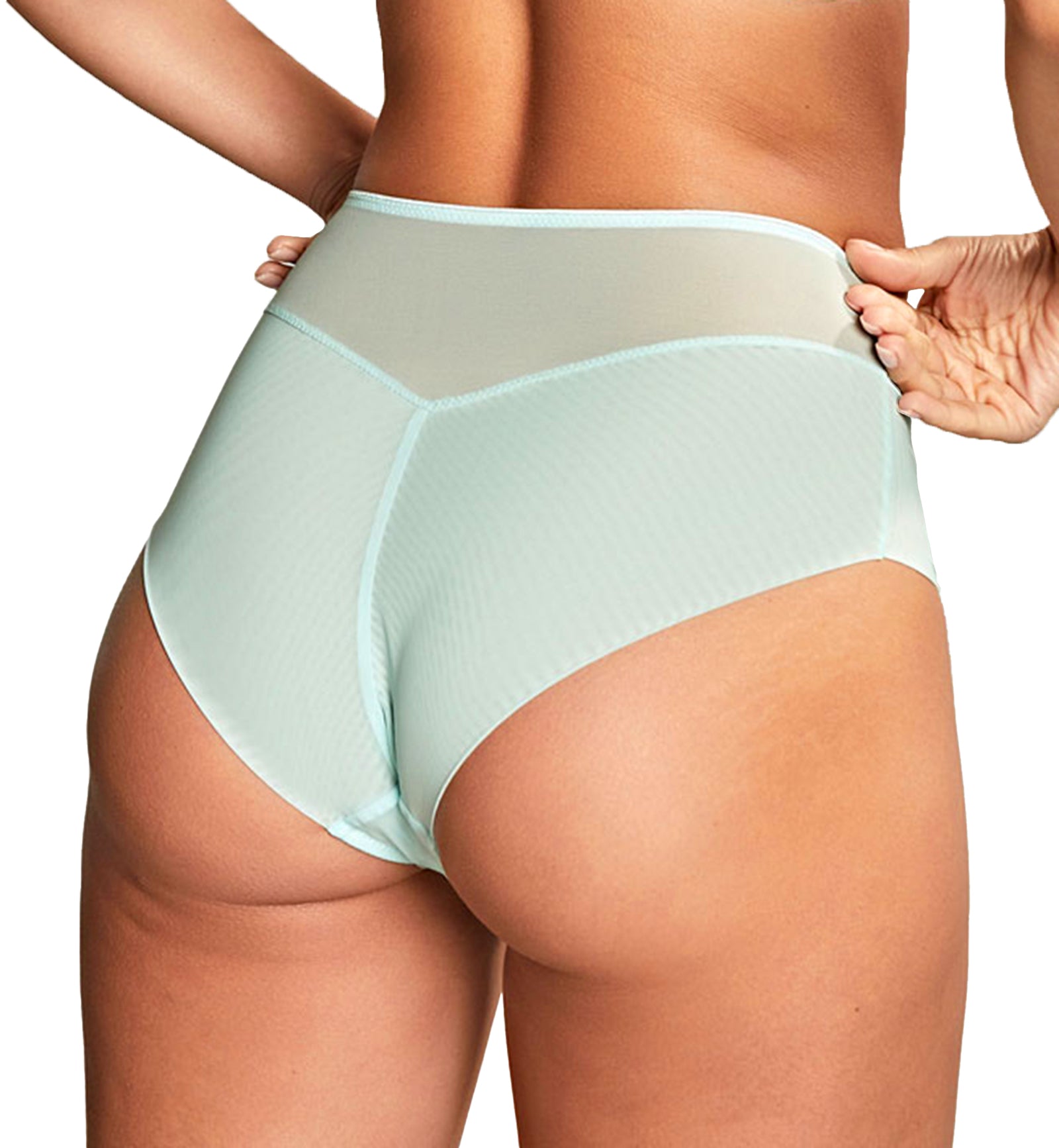 Panache Tango Essence Deep Brief (10963),Small,Aqua/Coral - Aqua/Coral,Small