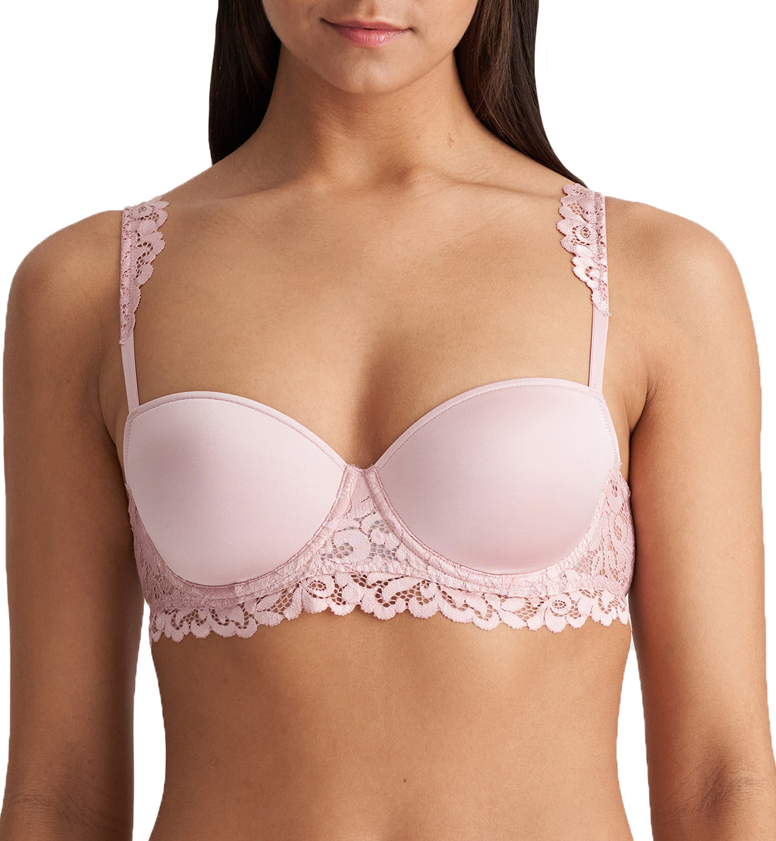 Marie Jo Elis Balcony Padded Underwire Bra (0102509),30E,Vintage Pink - Vintage Pink,30E