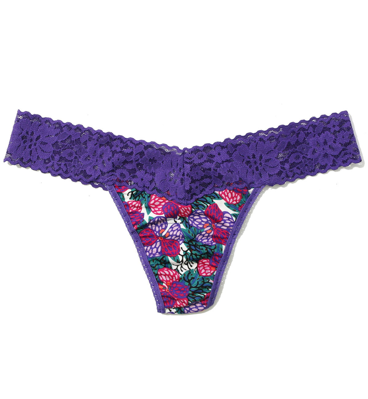 Hanky Panky Printed DreamEase Low Rise Thong (PR681004),Loves Me Loves Me Not - Loves Me Loves Me Not,One Size