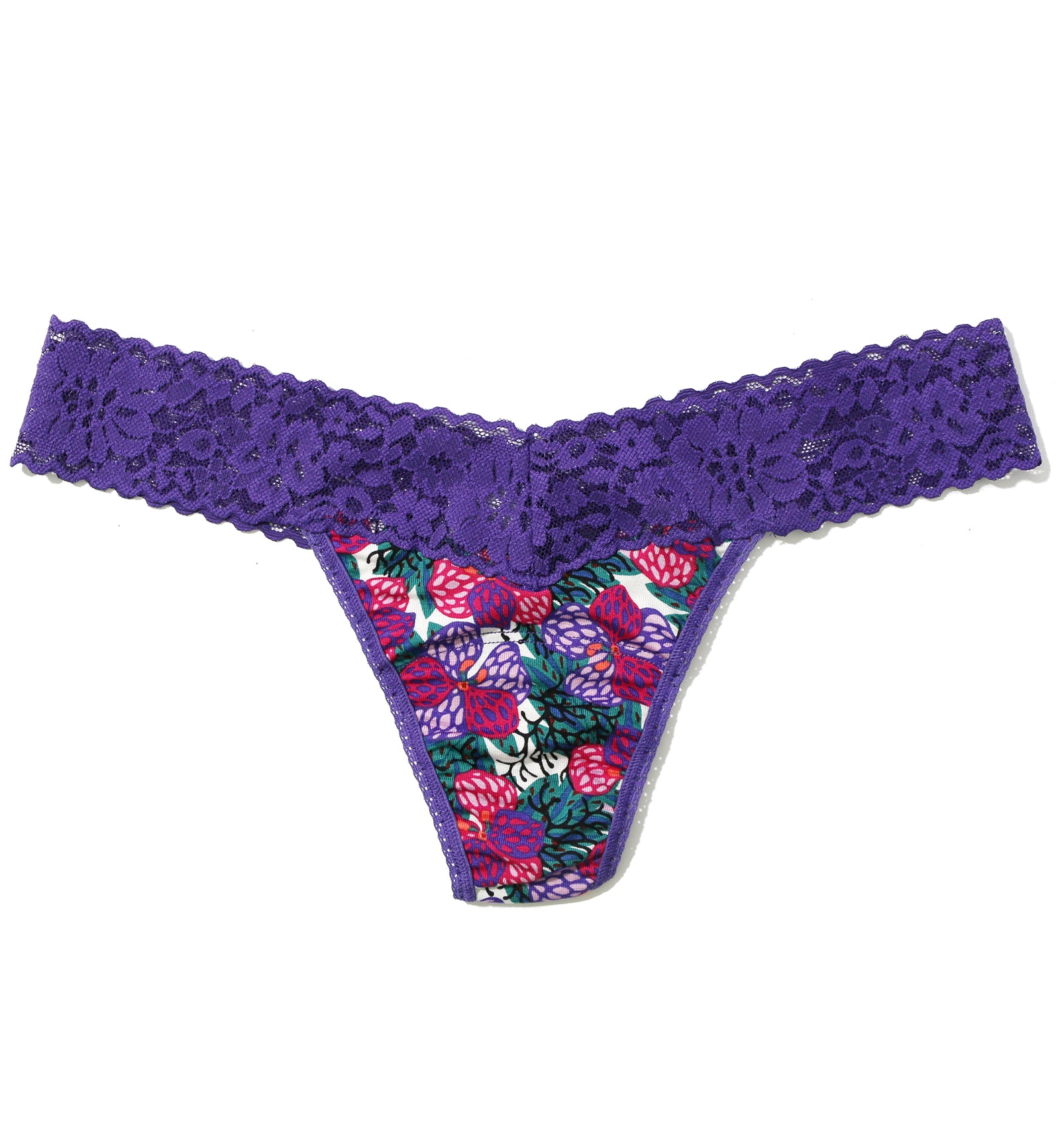 Hanky Panky Printed DreamEase Low Rise Thong (PR681004),Loves Me Loves Me Not - Loves Me Loves Me Not,One Size