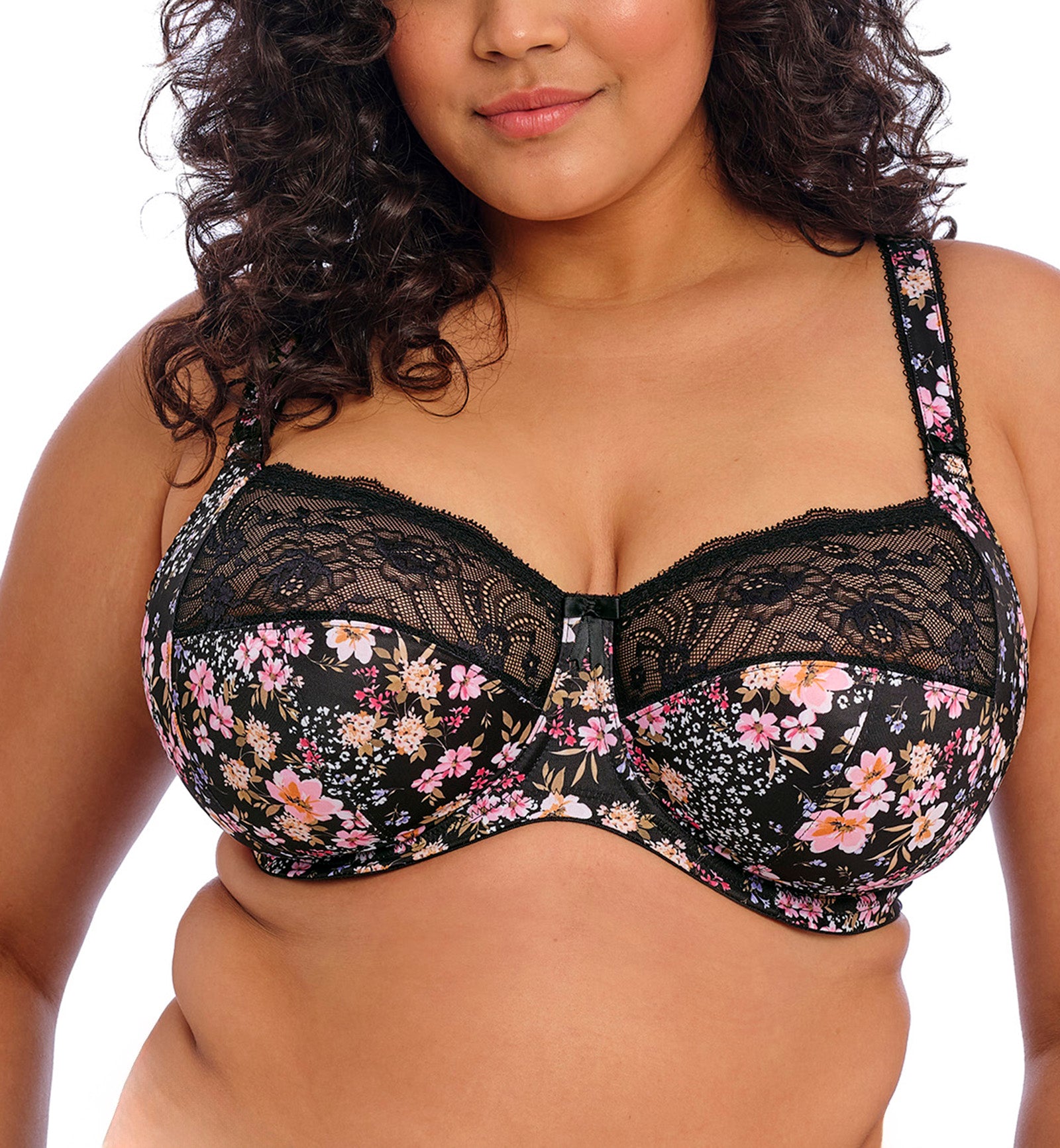 Elomi Morgan Stretch Lace Banded Underwire Bra (4110),32GG,Summer Garden - Summer Garden,32GG