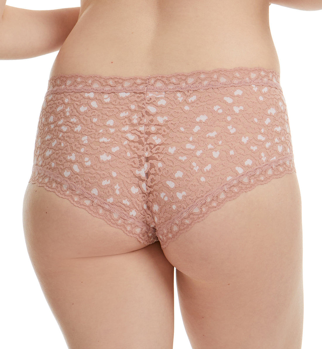 Hanky Panky Cross Dyed Leopard Boyshort (7J1201P),XS,Desert Rose/White - Desert Rose/White,XS