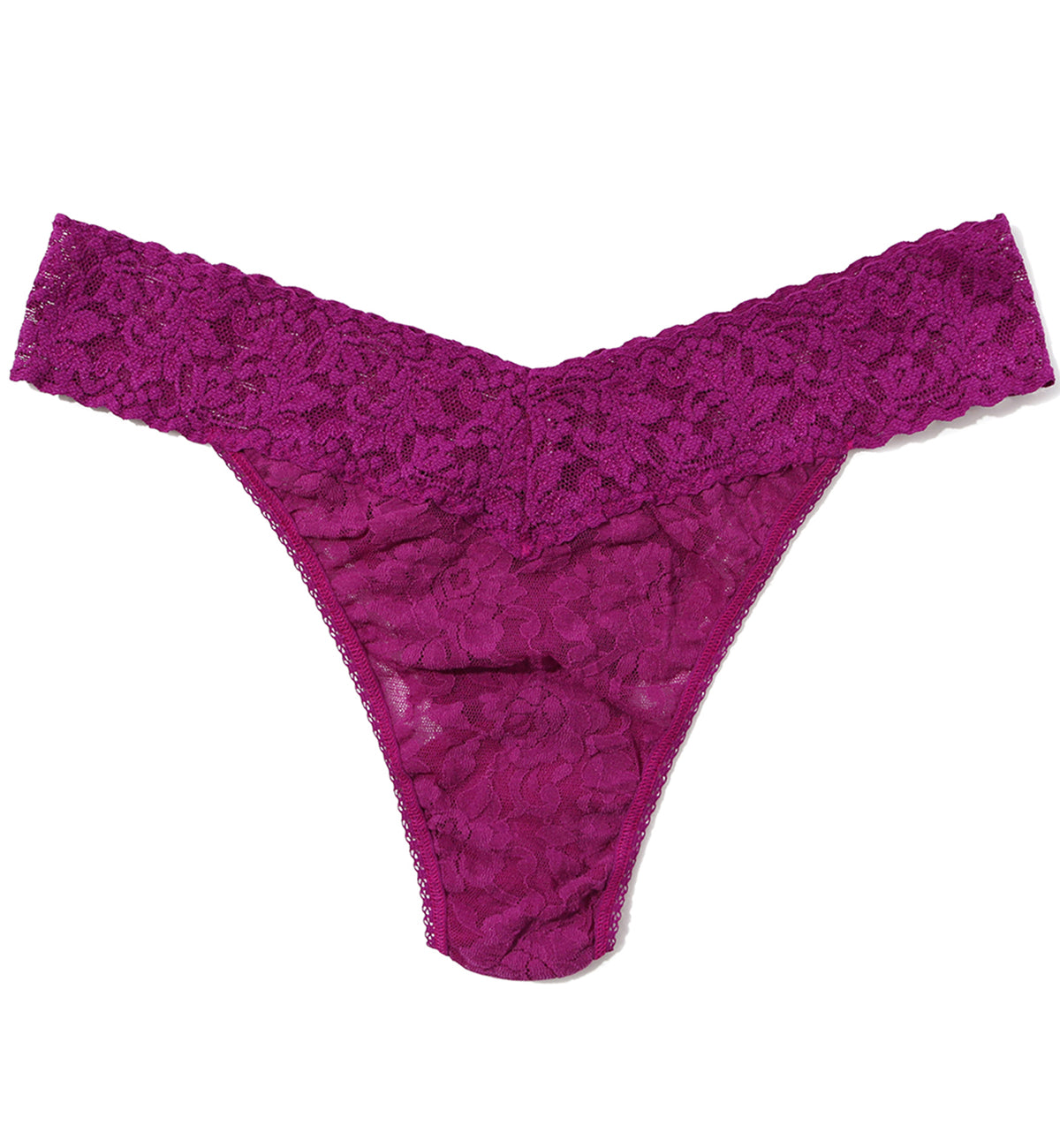 Hanky Panky Signature Lace Original Rise Thong (4811P),Boysenberry - Boysenberry,One Size