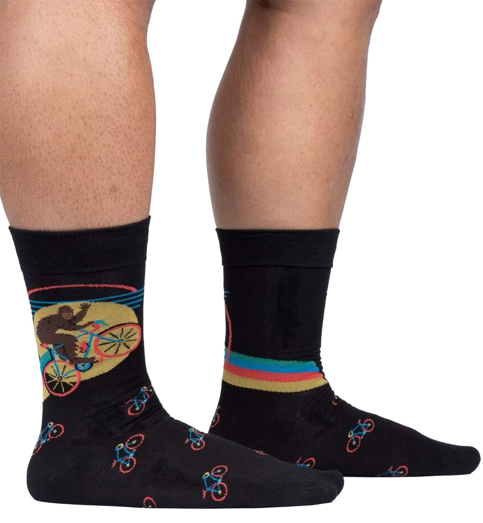 SOCK it to me Men's Crew Socks (MEF0538),Bike-Squatch - Bike-Squatch,One Size