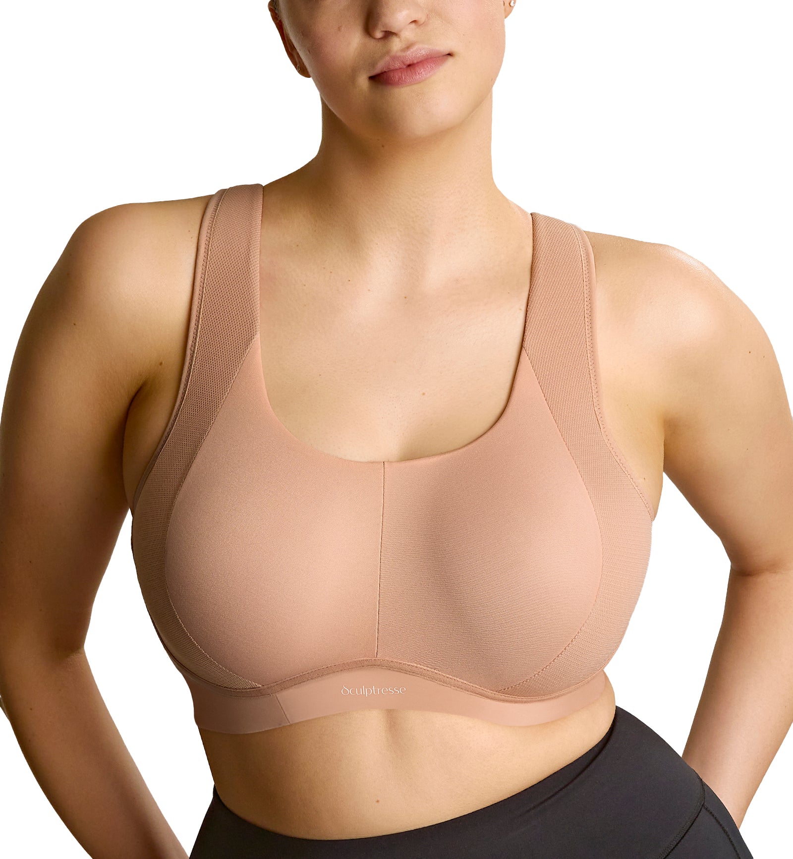 Sculptresse Thrive Non-padded Underwire Sports Bra (9443),34E,Dusty Rose - Dusty Rose,34E