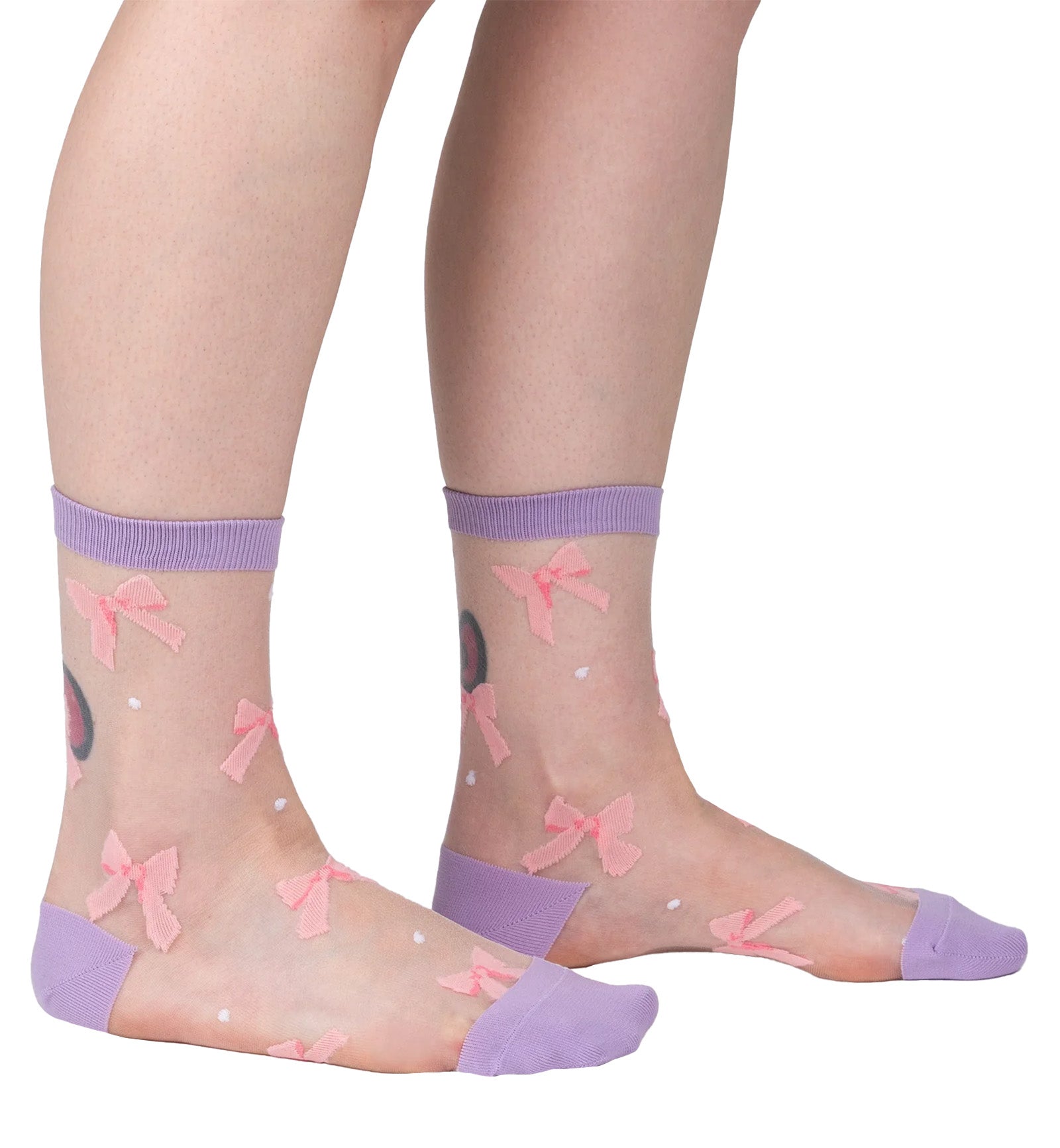 SOCK it to me Sheer Crew Socks (H0009),Wrapped In A Bow - Wrapped In A Bow,One Size