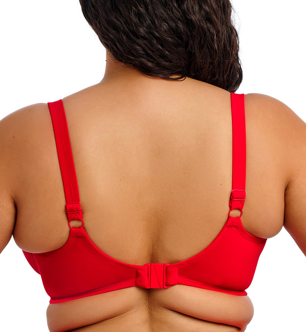 Elomi Plain Sailing Wrap Front Plunge Underwire Bikini Top (ES7285),34G,Lava - Lava,34G