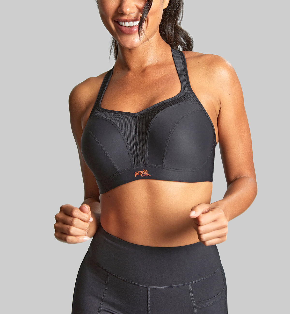 Panache Power Underwire Sports Bra (5021),28E,Black - Black,28E