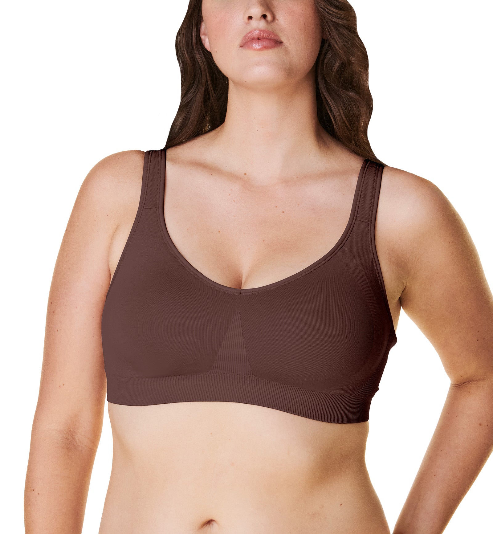 BRAVADO! DESIGNS Everyday Sculpt Wire-Free Bra (11011VBA),Small,Chocolate - Chocolate,Small