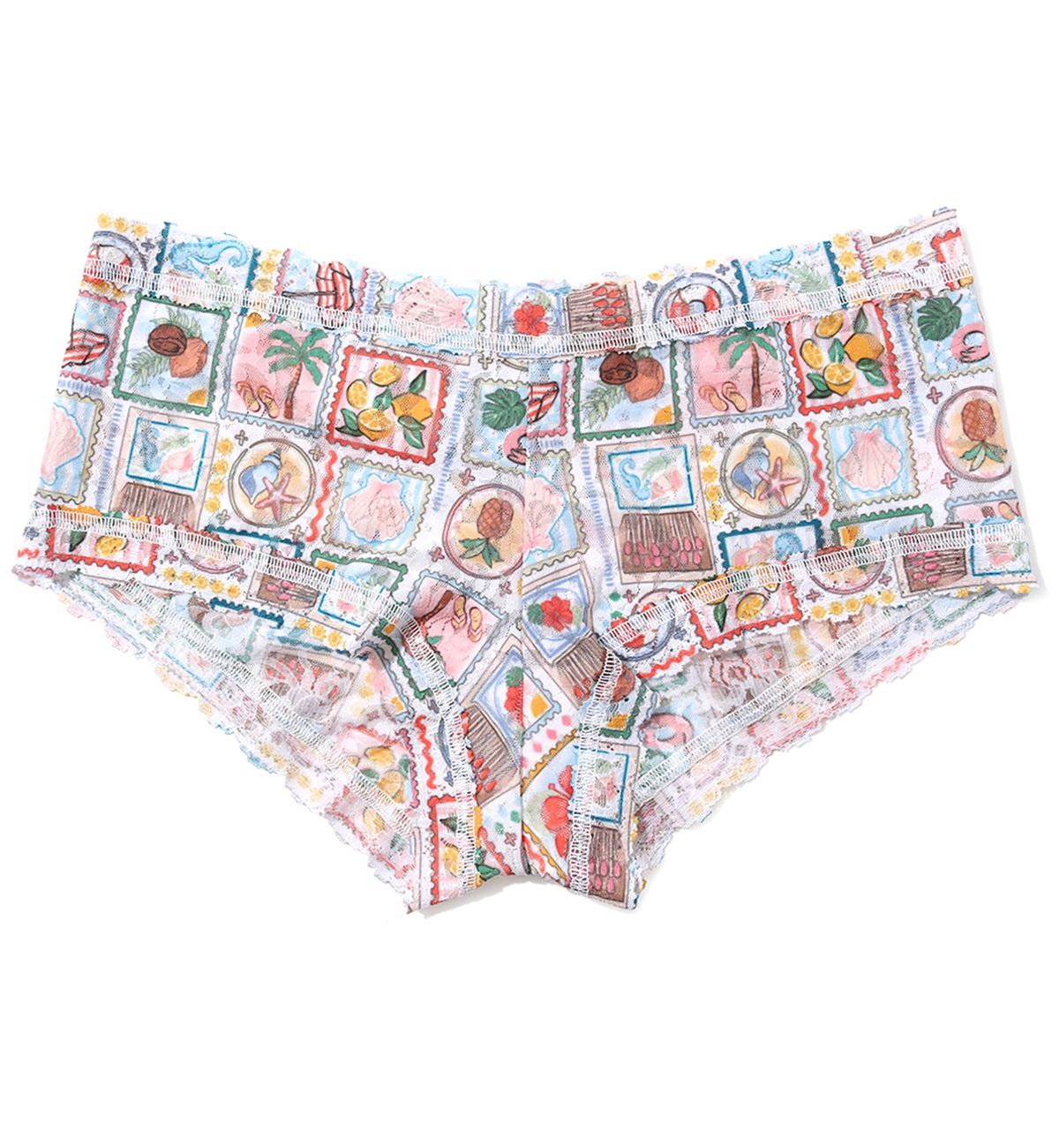 Hanky Panky Signature Lace Printed Boyshort (PR4812P),XS,Snail Mail - Snail Mail,XS