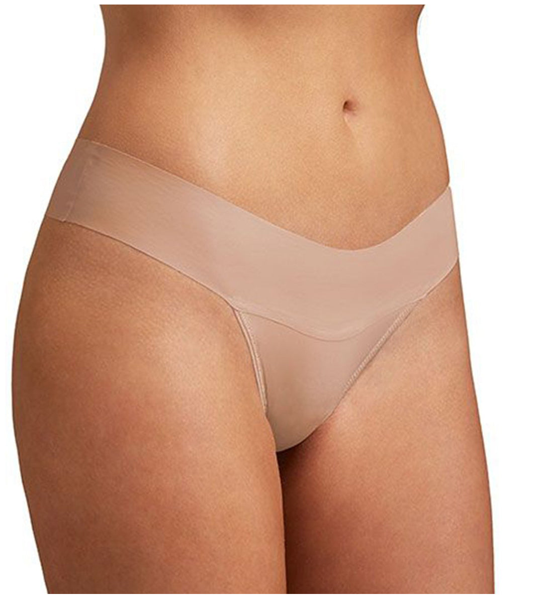 Hanky Panky BreatheSoft Natural Rise Thong (6J1661B),XS,Taupe - Taupe,XS