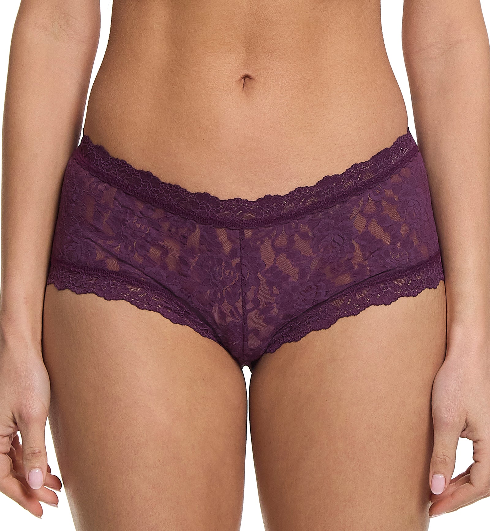Hanky Panky Signature Lace Boyshort (4812P),XS,Stone Fruit - Stone Fruit,XS
