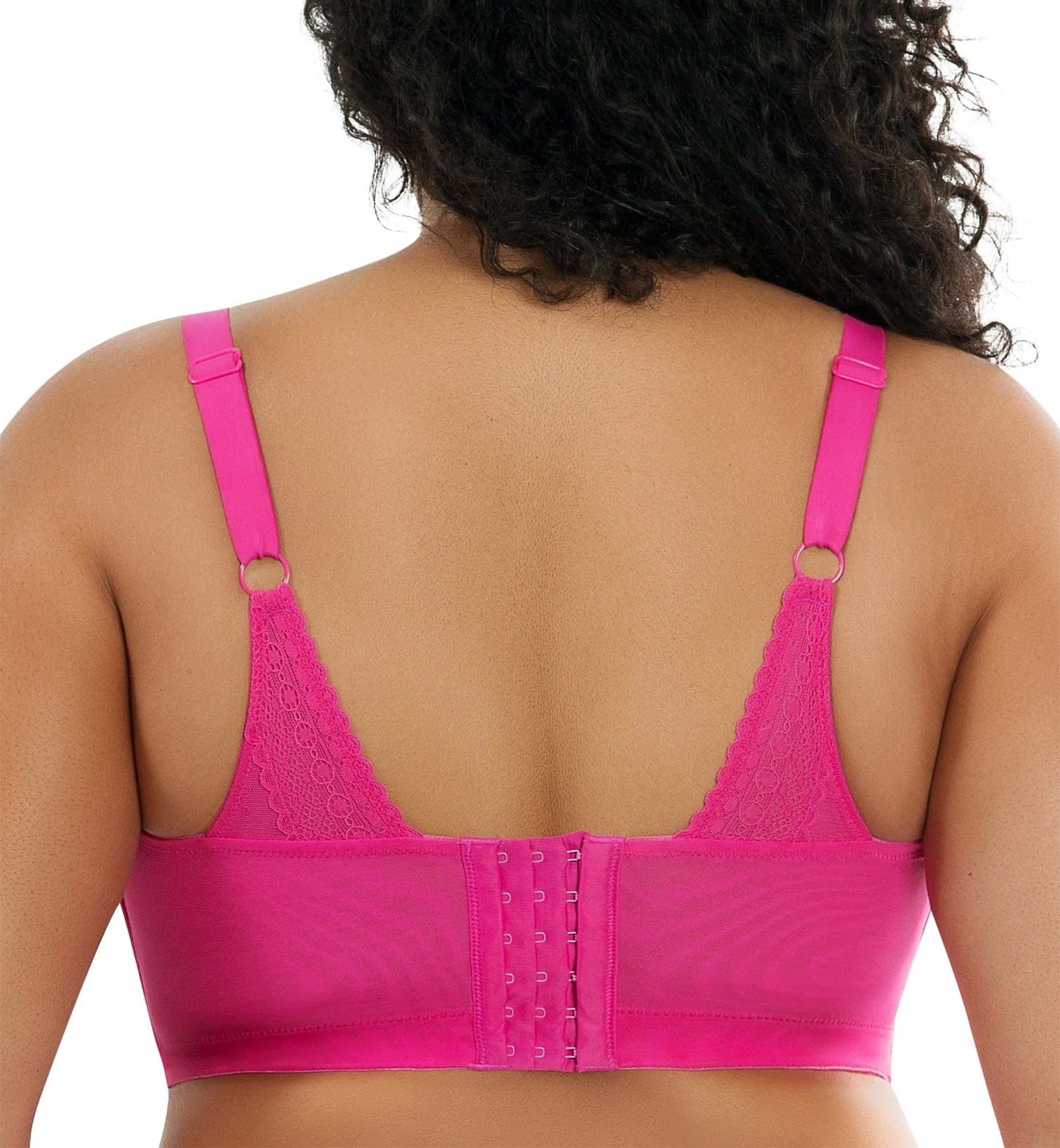 Parfait Mia Dot Wire-Free Padded Mesh Bralette (P6011),32C,Bright Pink - Bright Pink,32C