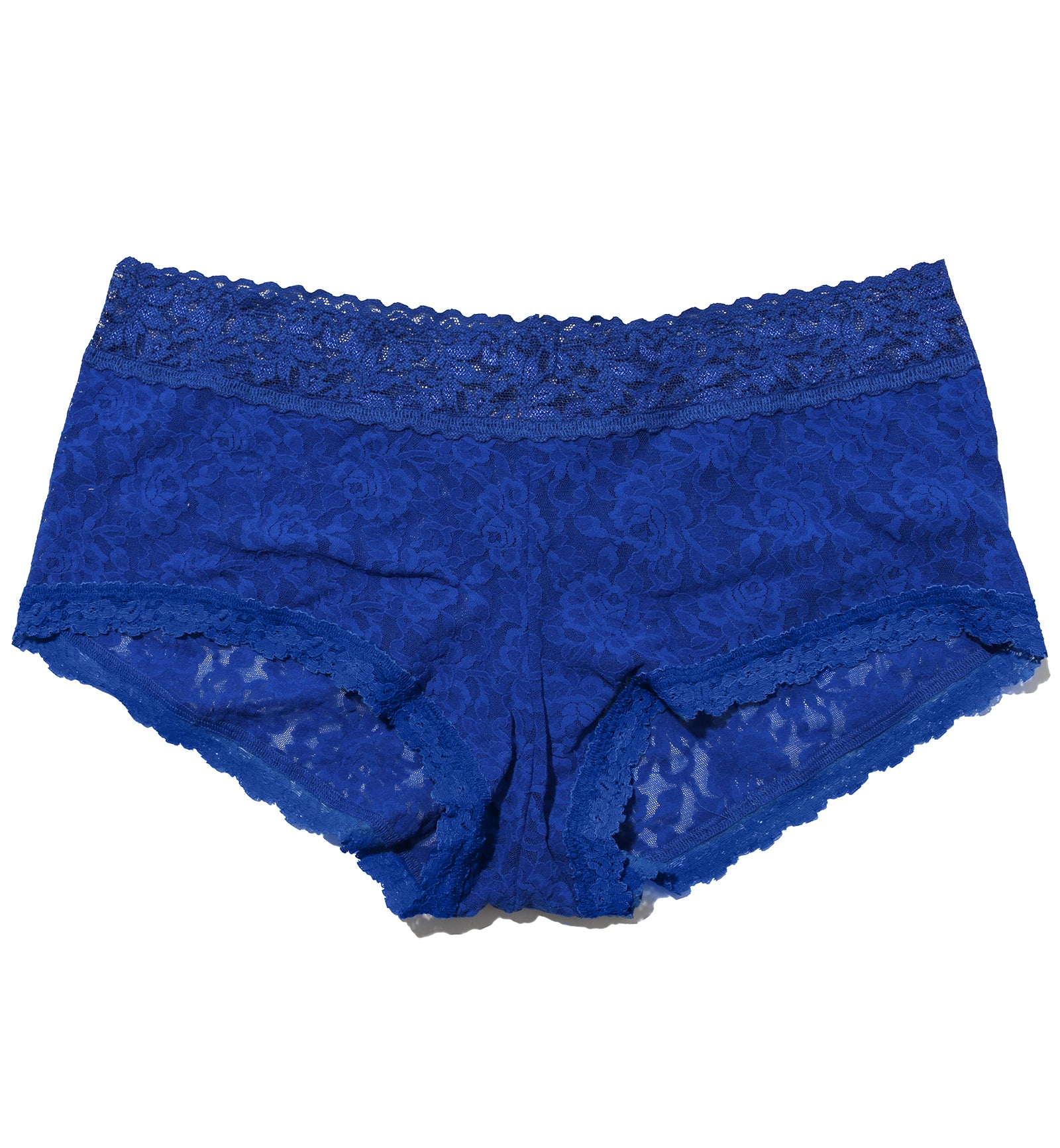 Hanky Panky Signature Lace Wideband Boyshort PLUS (481281X),1X,Cobalt - Cobalt,1X