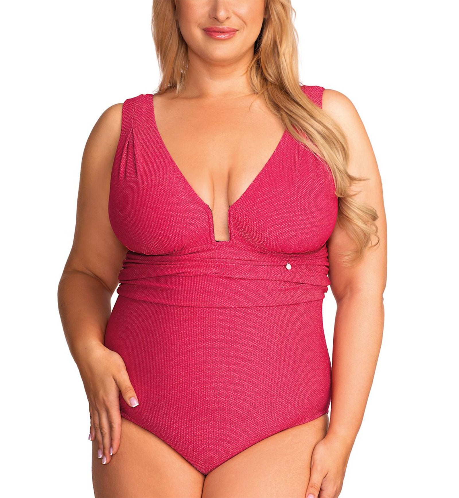 Nessa Milano Plunge Underwire Swimsuit (N543),XS,Aloa - Aloa,XS