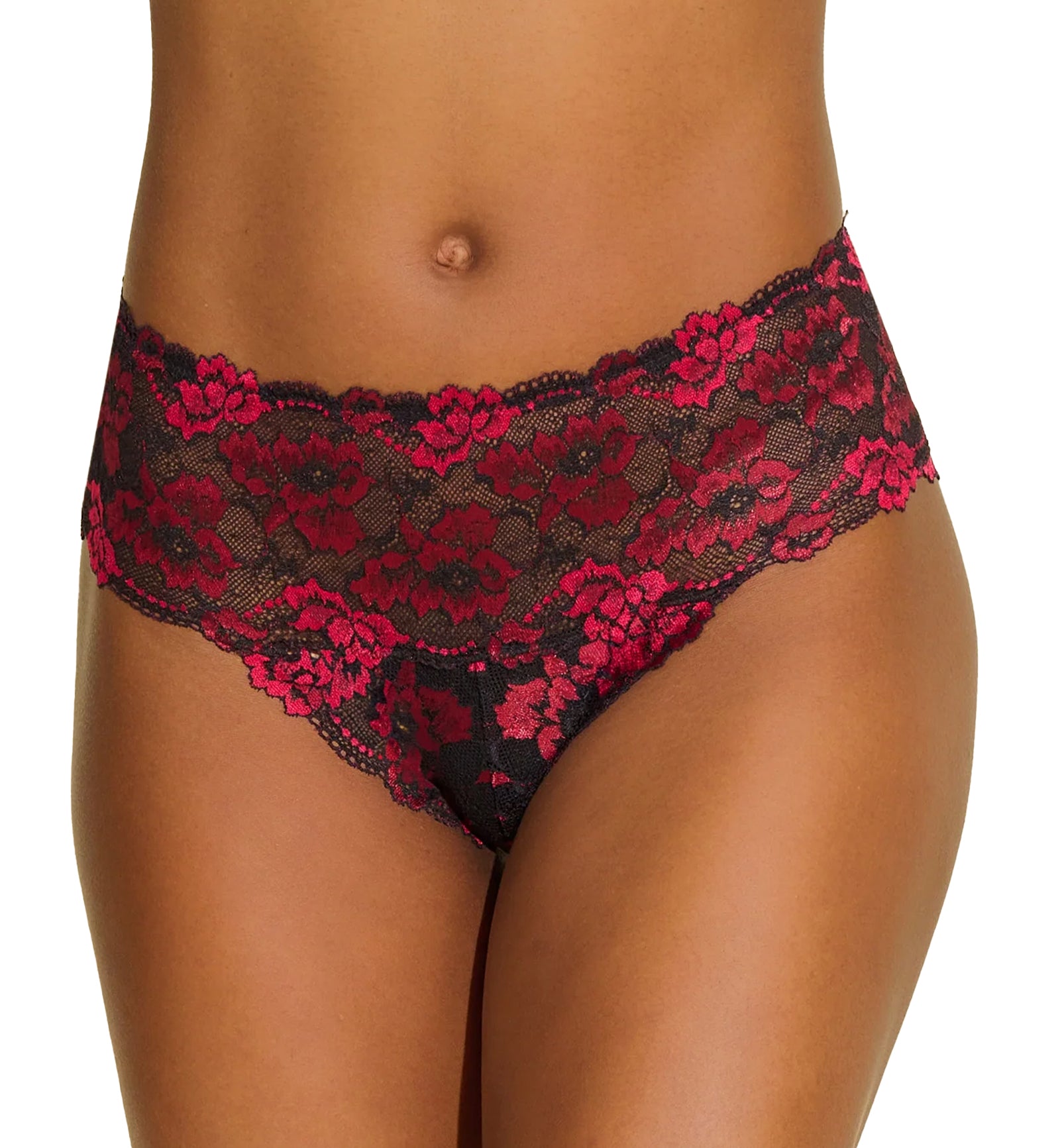 Cosabella Savona Bikini Panty (SAVON0562),Small,Black/Fragolino - Black/Fragolino,Small