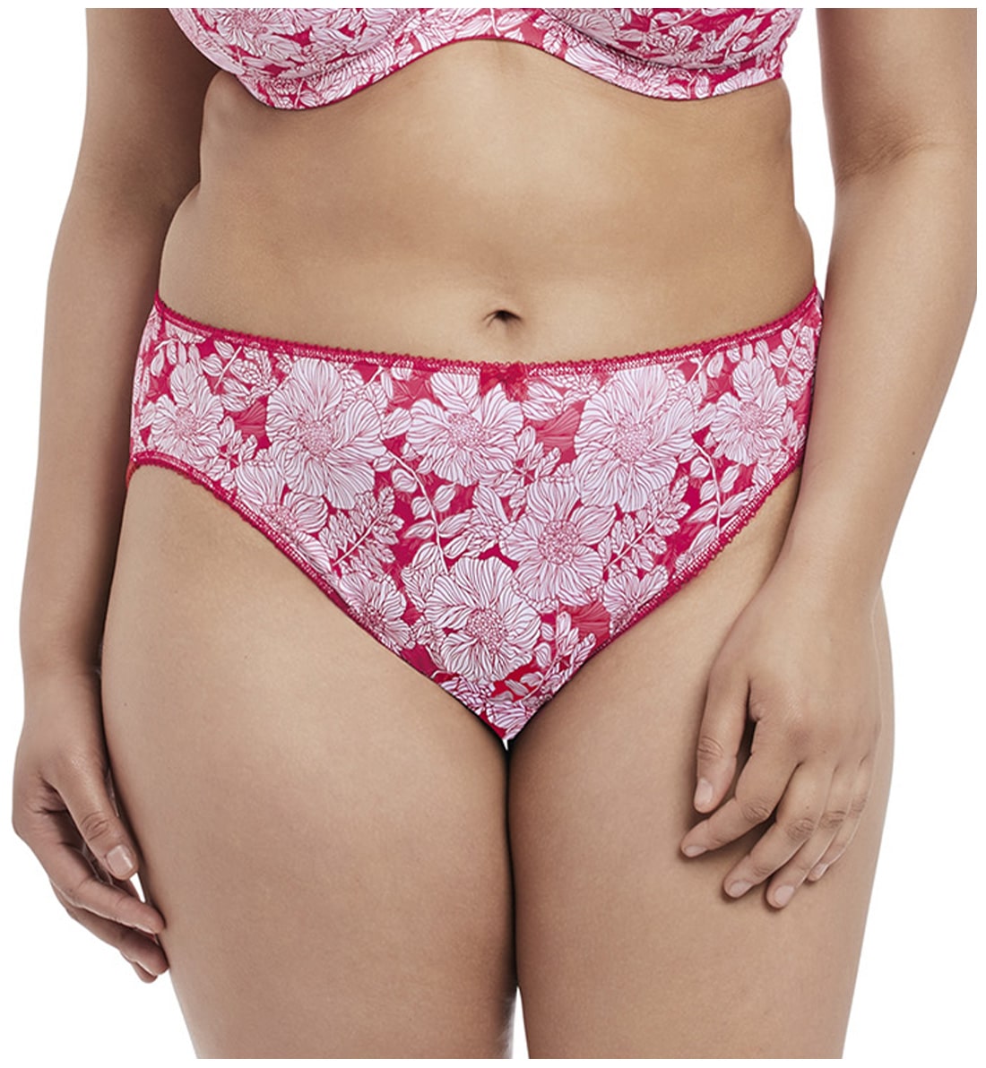 Elomi Kim Matching Panty Brief (4345),Large,Fiery Floral - Fiery Floral,Large