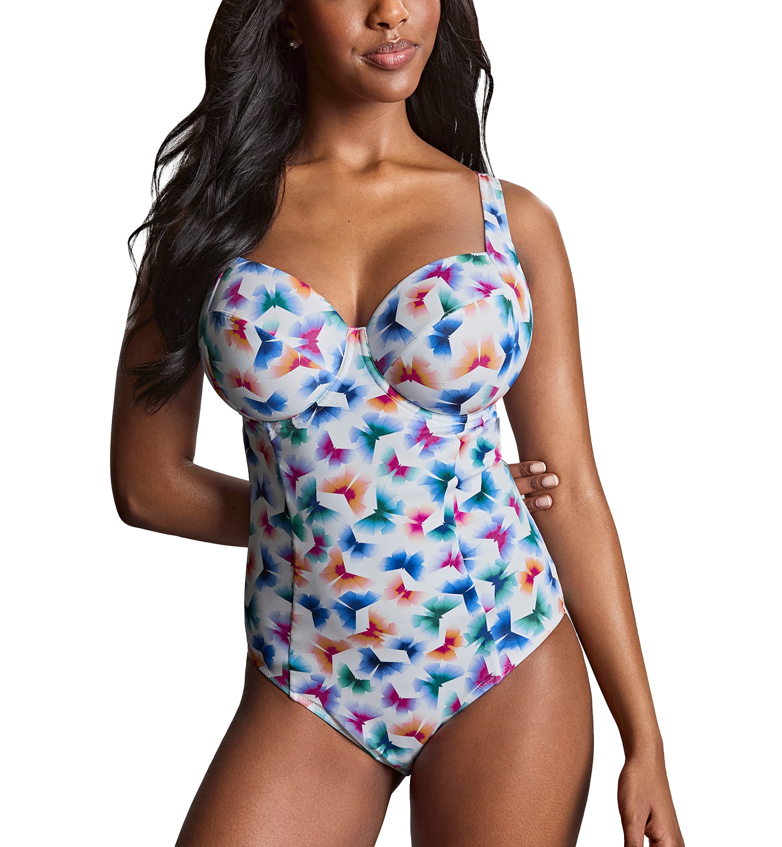 Panache Paloma Balcony Underwire Swimsuit (SW1720),32FF,Flutter Print - Flutter Print,32FF