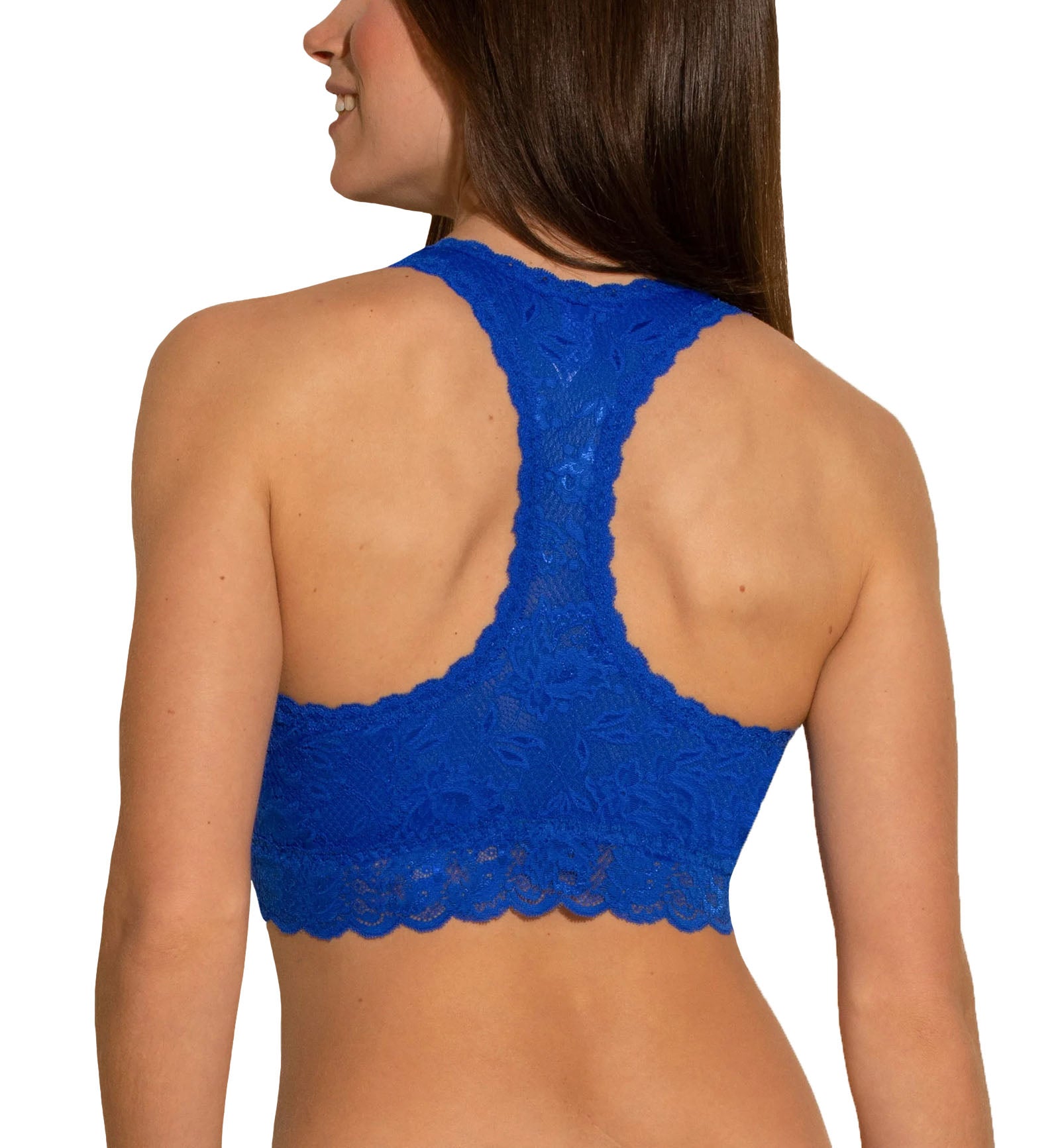 Cosabella Never Say Never CURVY Racie Racerback Bralette (NEVER1355),Petite,Cobalt - Cobalt,Petite