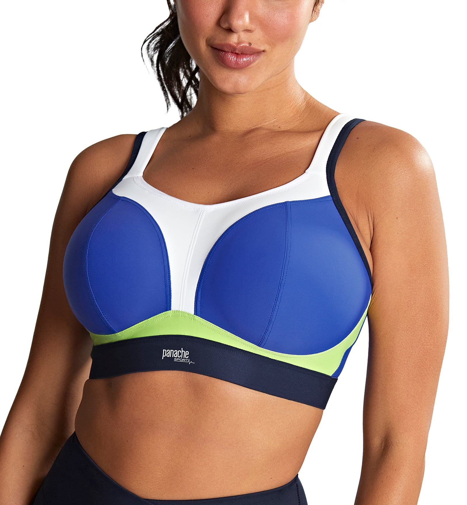 Panache Boundless Racerback Non-Wire Sports Bra (7341B),28FF,Blue - Blue,28FF