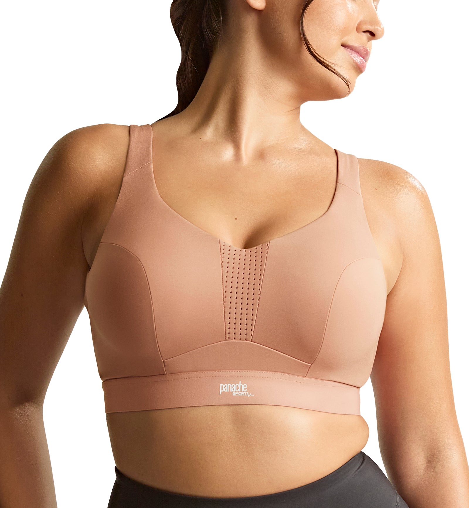 Panache Endurance Ultra Perform Non-padded Underwire Sports Bra (5022),28DD,Dusty Rose - Dusty Rose,28DD