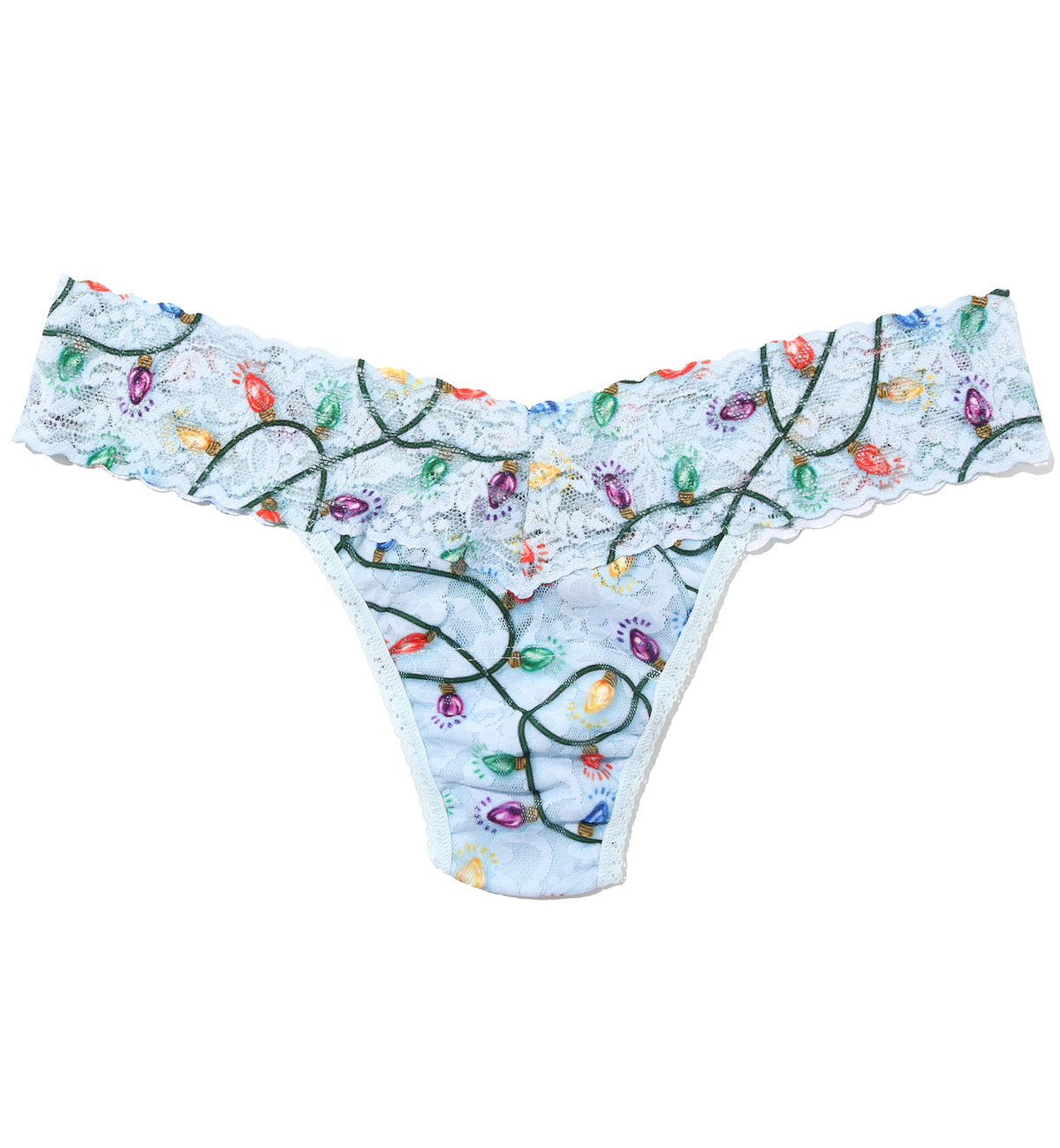 Hanky Panky Signature Lace Printed Low Rise Thong (PR4911P),Decked Out - Decked Out,One Size