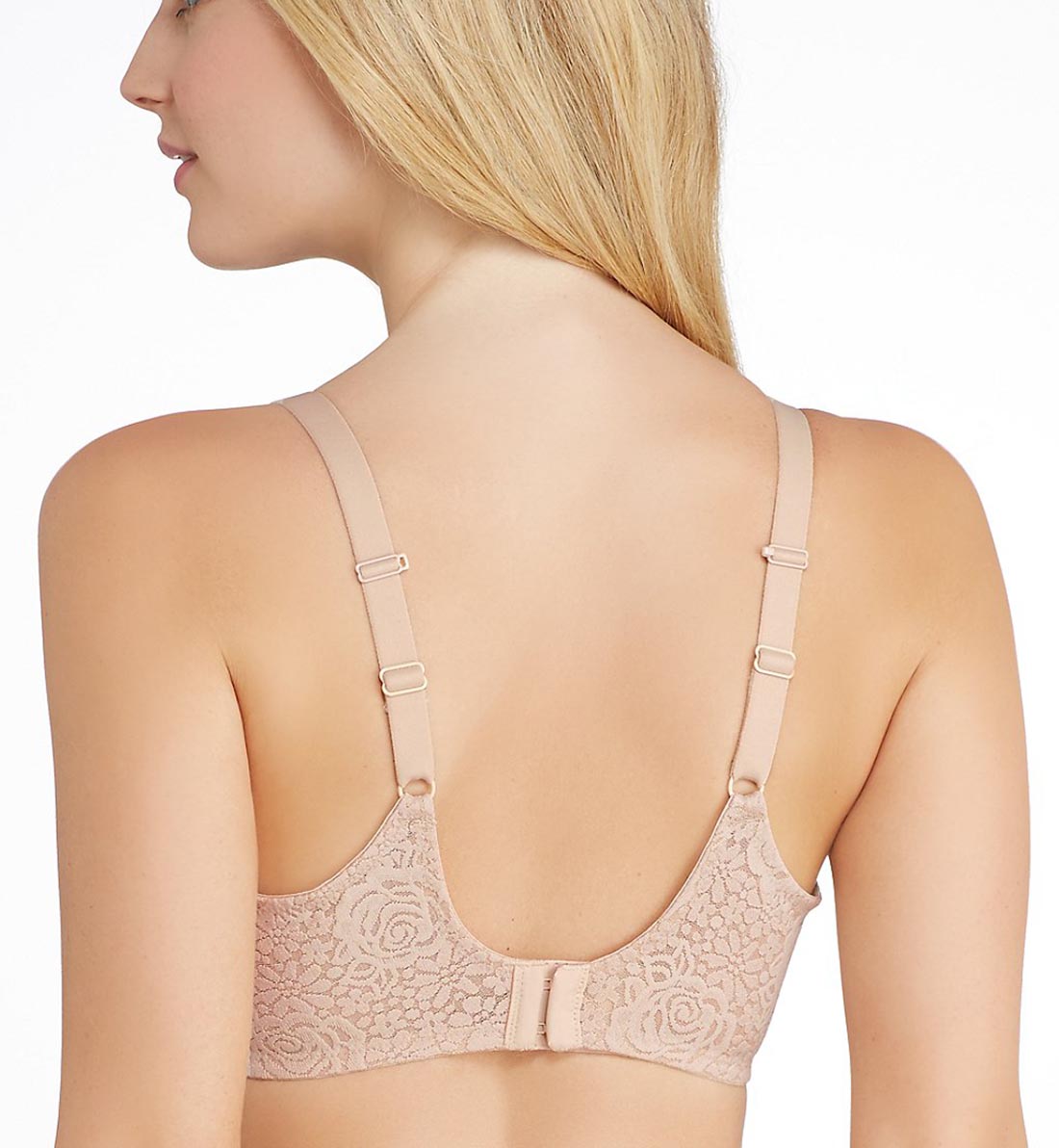 Wacoal Halo Lace Seamless Underwire J-Hook Bra (851205),36D,Natural Nude - Natural Nude,36D