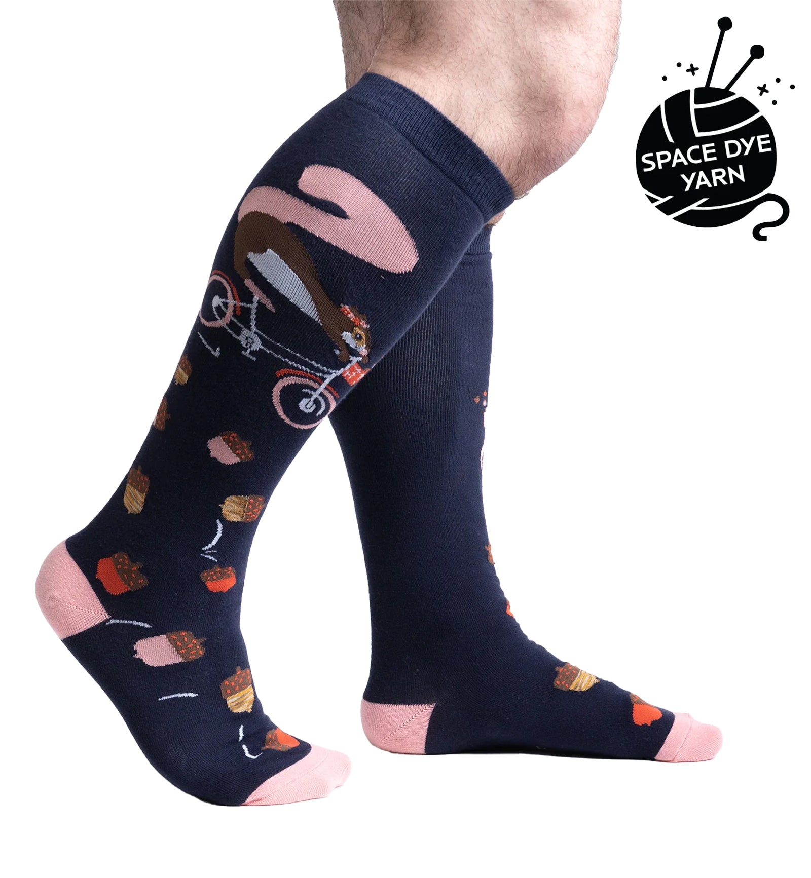 SOCK it to me Unisex Stretch-It Knee High Socks (S0160),Feeling Squirrelly - Feeling Squirrelly,One Size