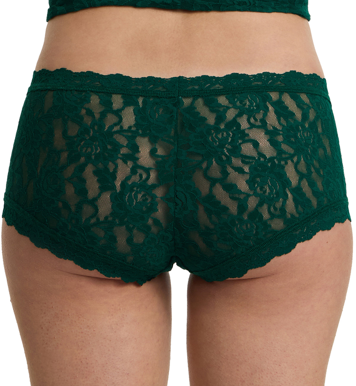 Hanky Panky Signature Lace Boyshort (4812P),XS,Spruce - Spruce,XS
