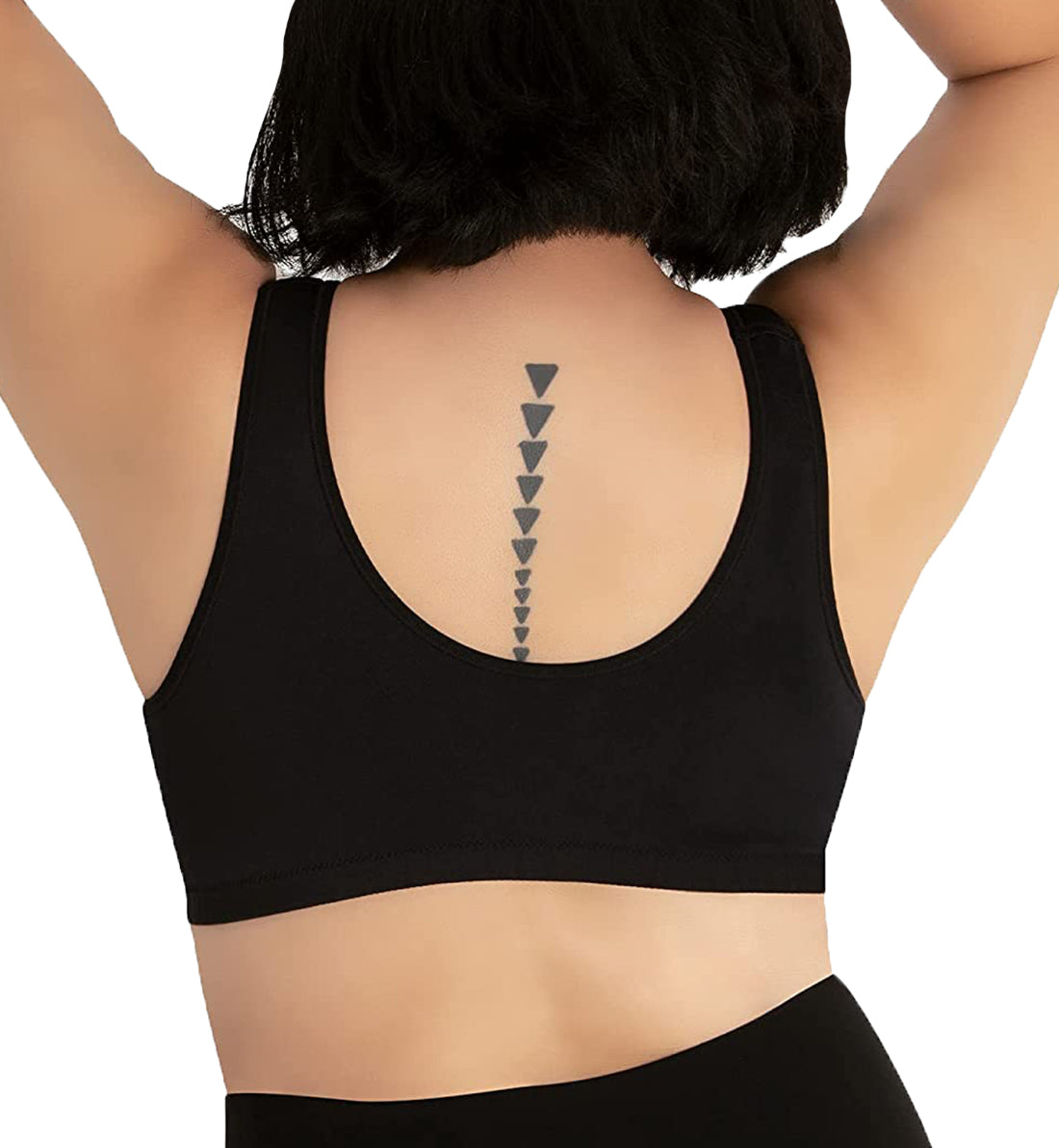 Leading Lady Charlene Seamless Cross-over Bralette (5511),Medium,Black Onyx - Black Onyx,Medium