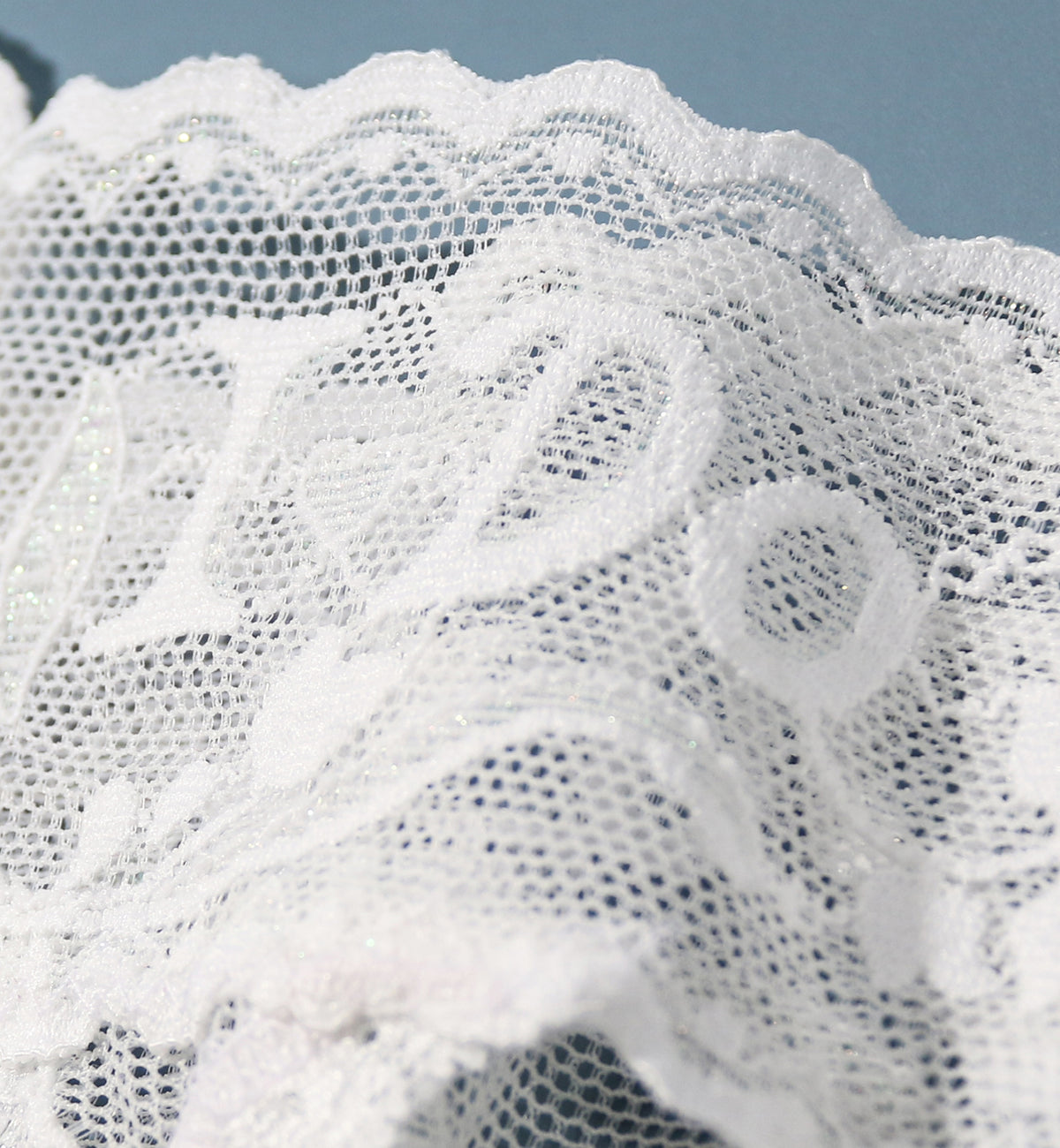 Hanky Panky Bridal I DO Shimmer Lace Original Rise Thong (151181),Light Ivory - Light Ivory,One Size