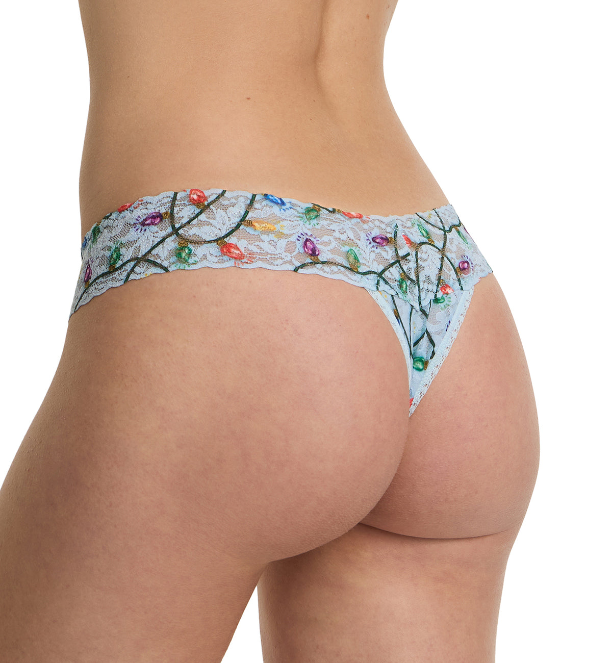 Hanky Panky Signature Lace Printed Low Rise Thong (PR4911P),Decked Out - Decked Out,One Size