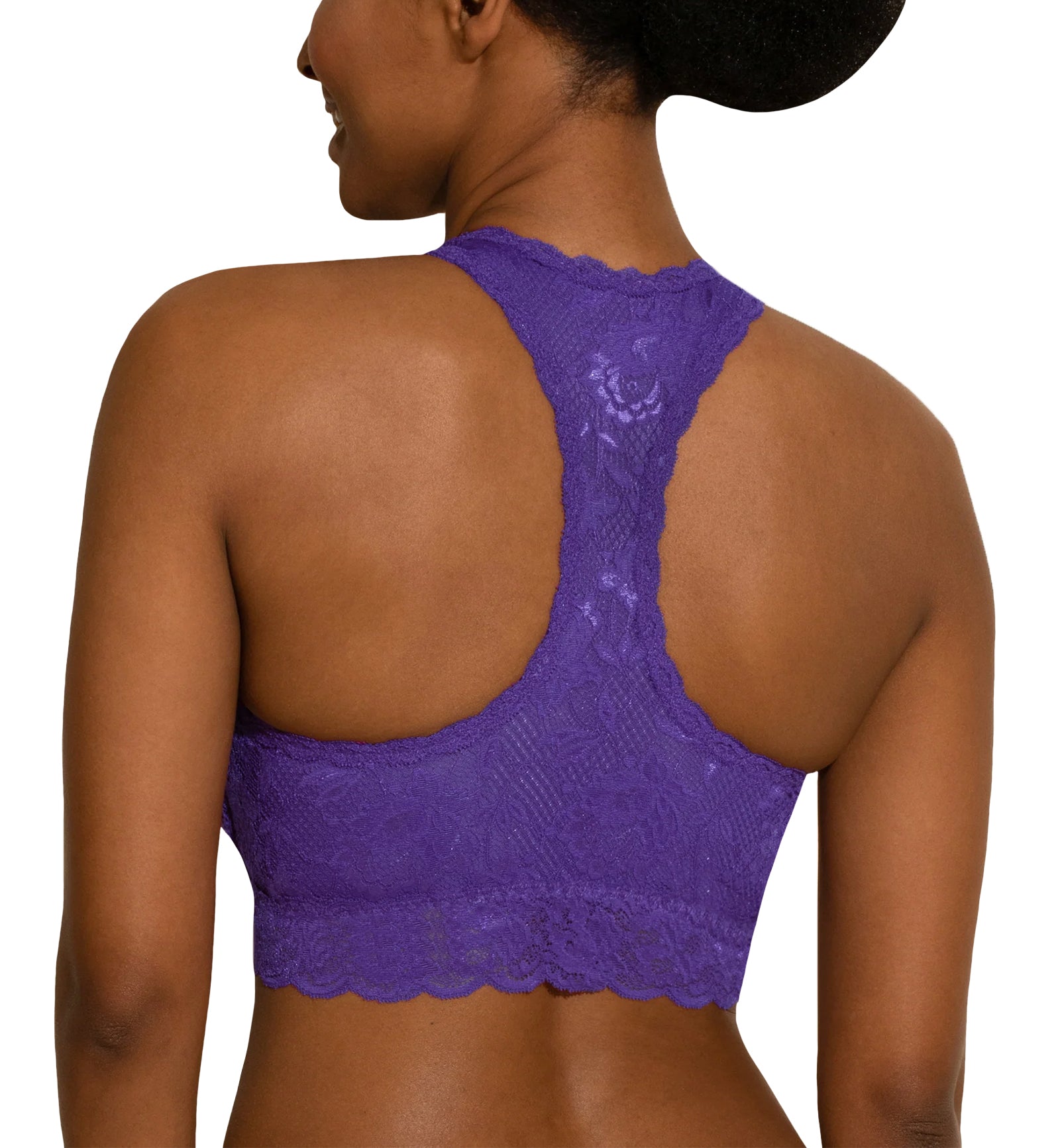 Cosabella Never Say Never CURVY Racie Racerback Bralette (NEVER1355),Petite,Violett - Violett,Petite