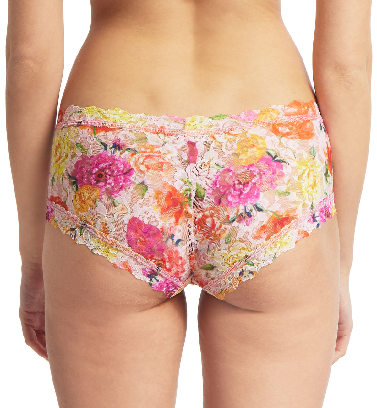 Hanky Panky Signature Lace Printed Boyshort (PR4812P),XS,Bring Me Flowers - Bring Me Flowers,XS