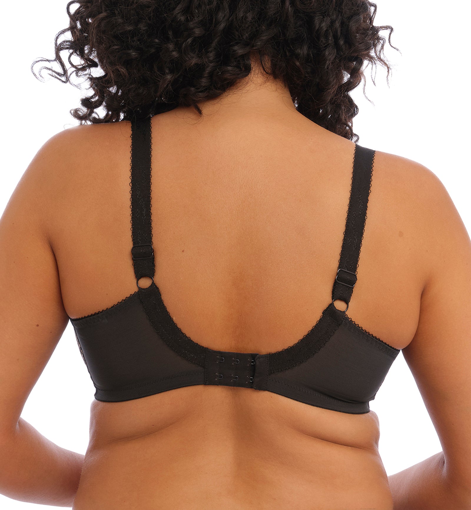 Elomi Morgan Stretch Lace Banded Underwire Bra (4110),32GG,Ebony - Ebony,32GG