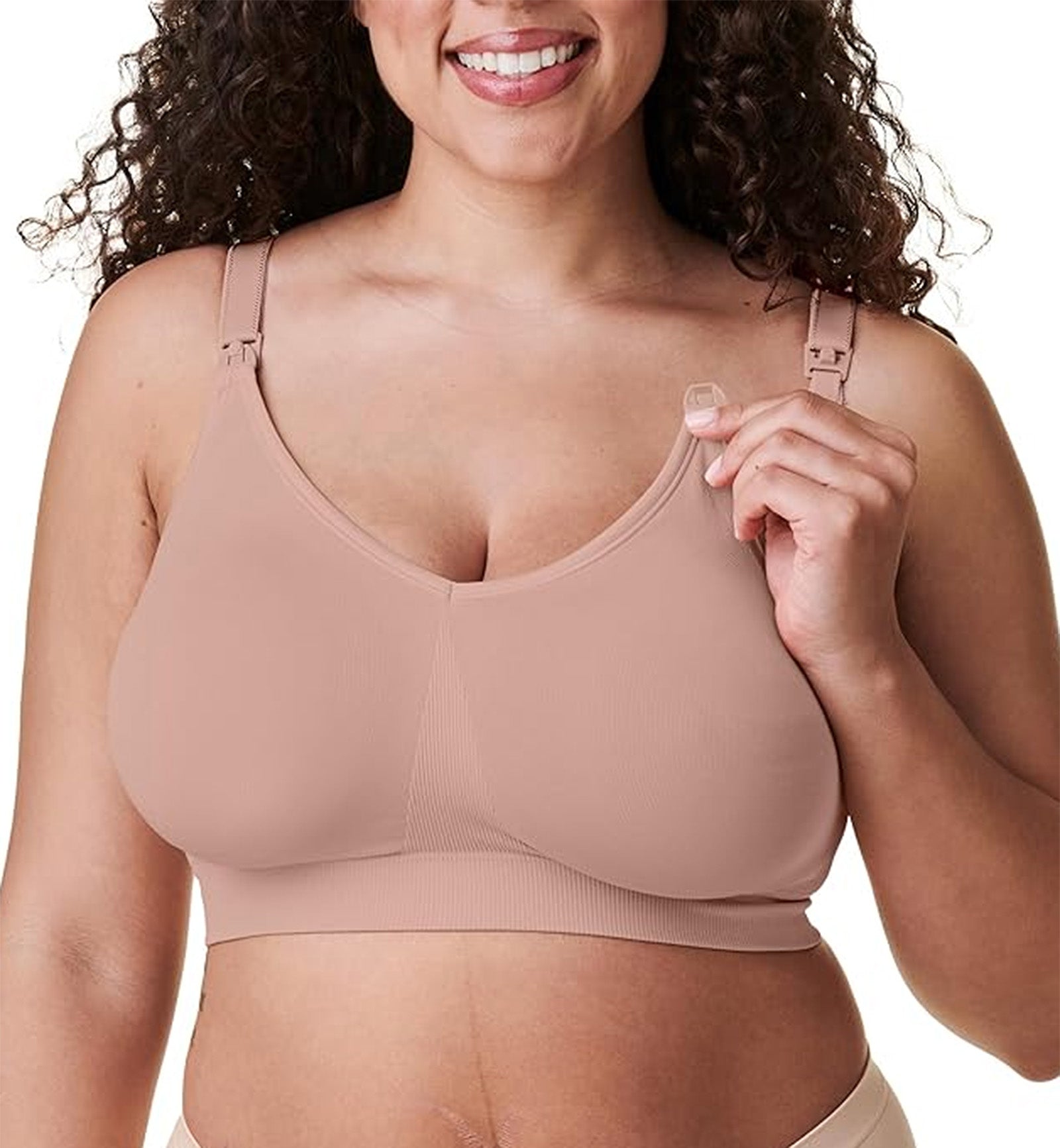 BRAVADO! DESIGNS Body Silk FULL CUP Seamless Nursing Bra (1401VFC),Small FC,Cameo - Cameo,Small-Full Cup