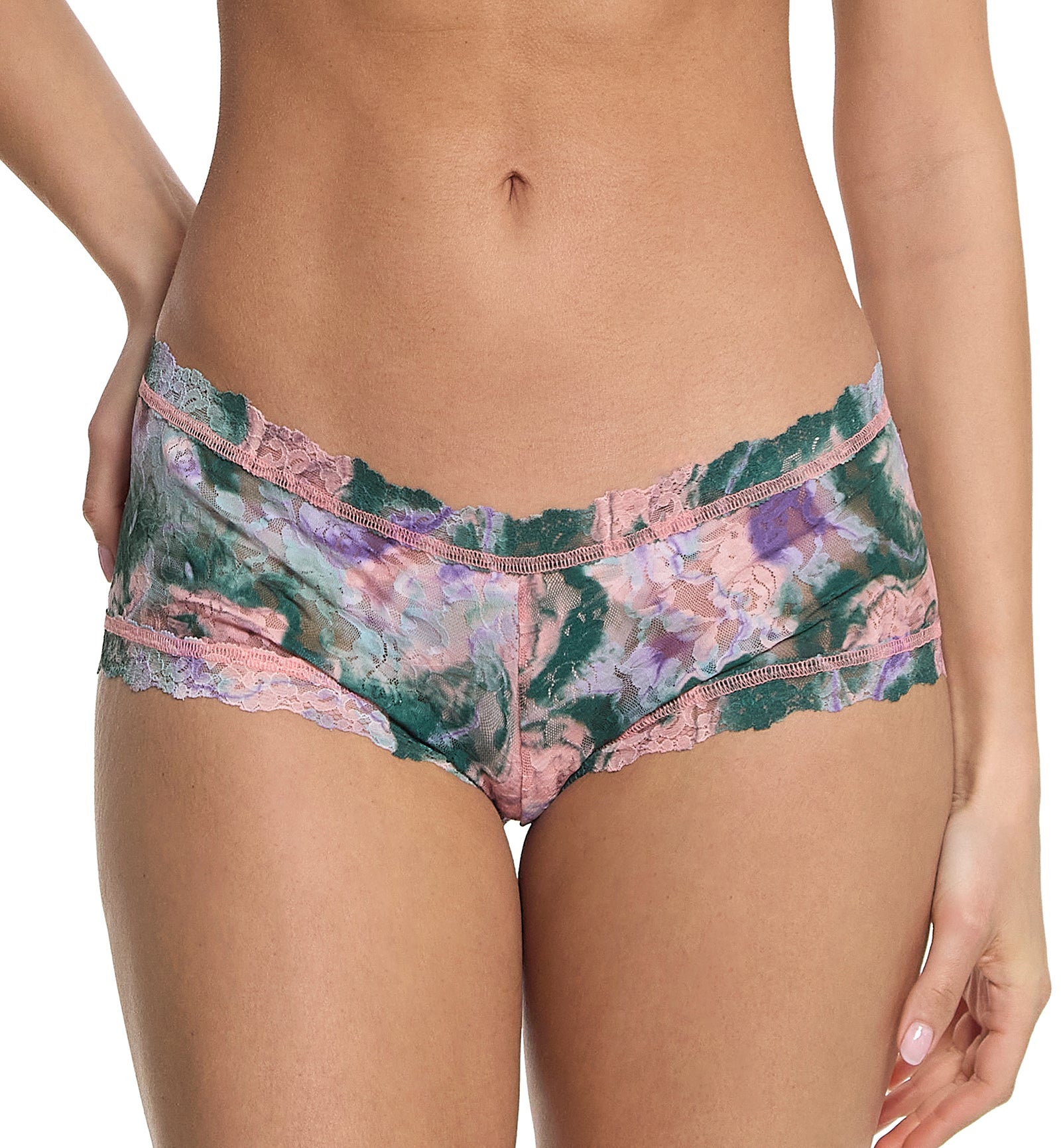 Hanky Panky Signature Lace Printed Boyshort (PR4812P),XS,Painter - Painter,XS