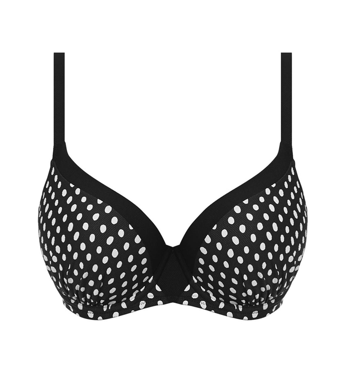 Fantasie Santa Monica Molded Underwire Bikini Top (6721),30D,Black/White - Black/White,30D