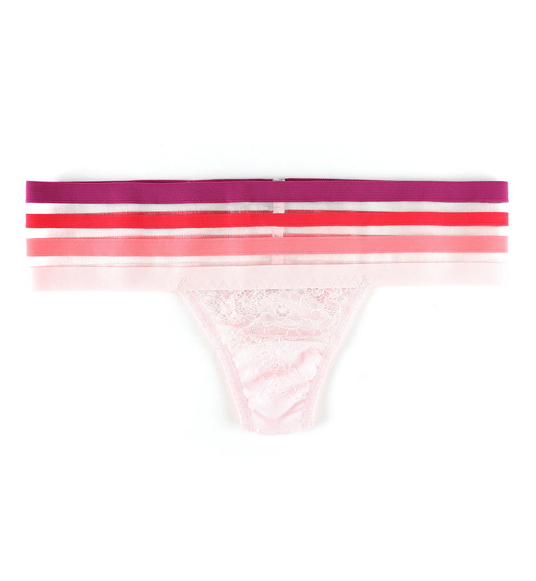 Hanky Panky Sunset Stripe Modern Low Rise Thong (6G1312),XS/S,Rosy Peach - Rosy Peach,XS/S