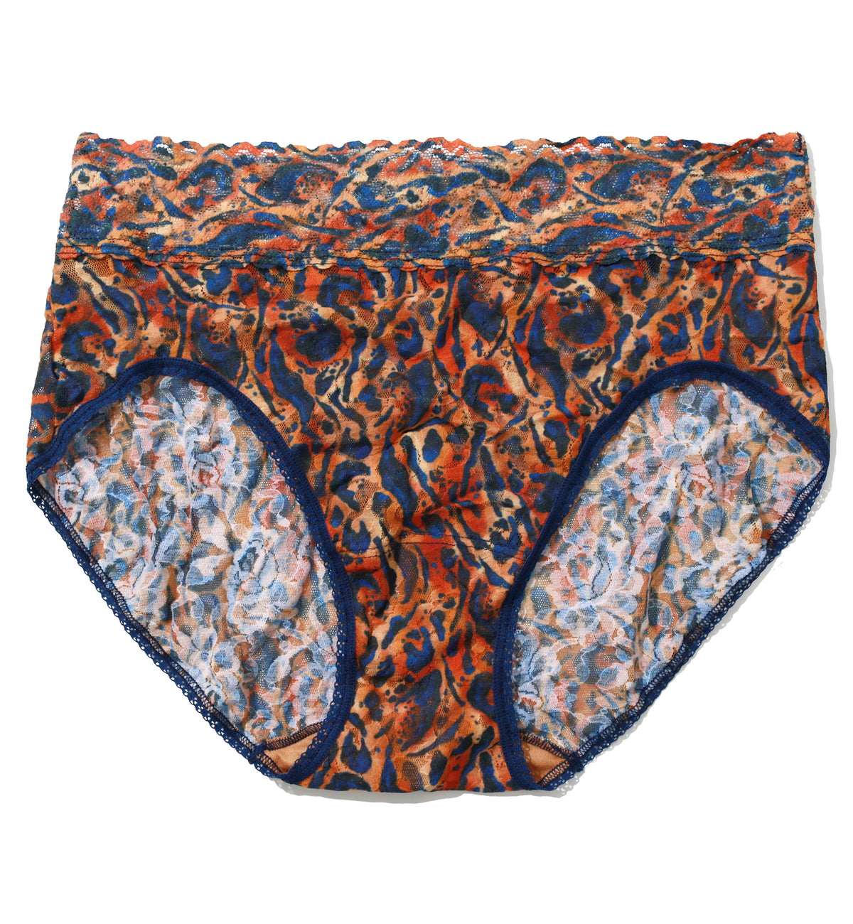 Hanky Panky Signature Lace Printed French Brief (PR461),Small,Wild About Blue - Wild About Blue,Small
