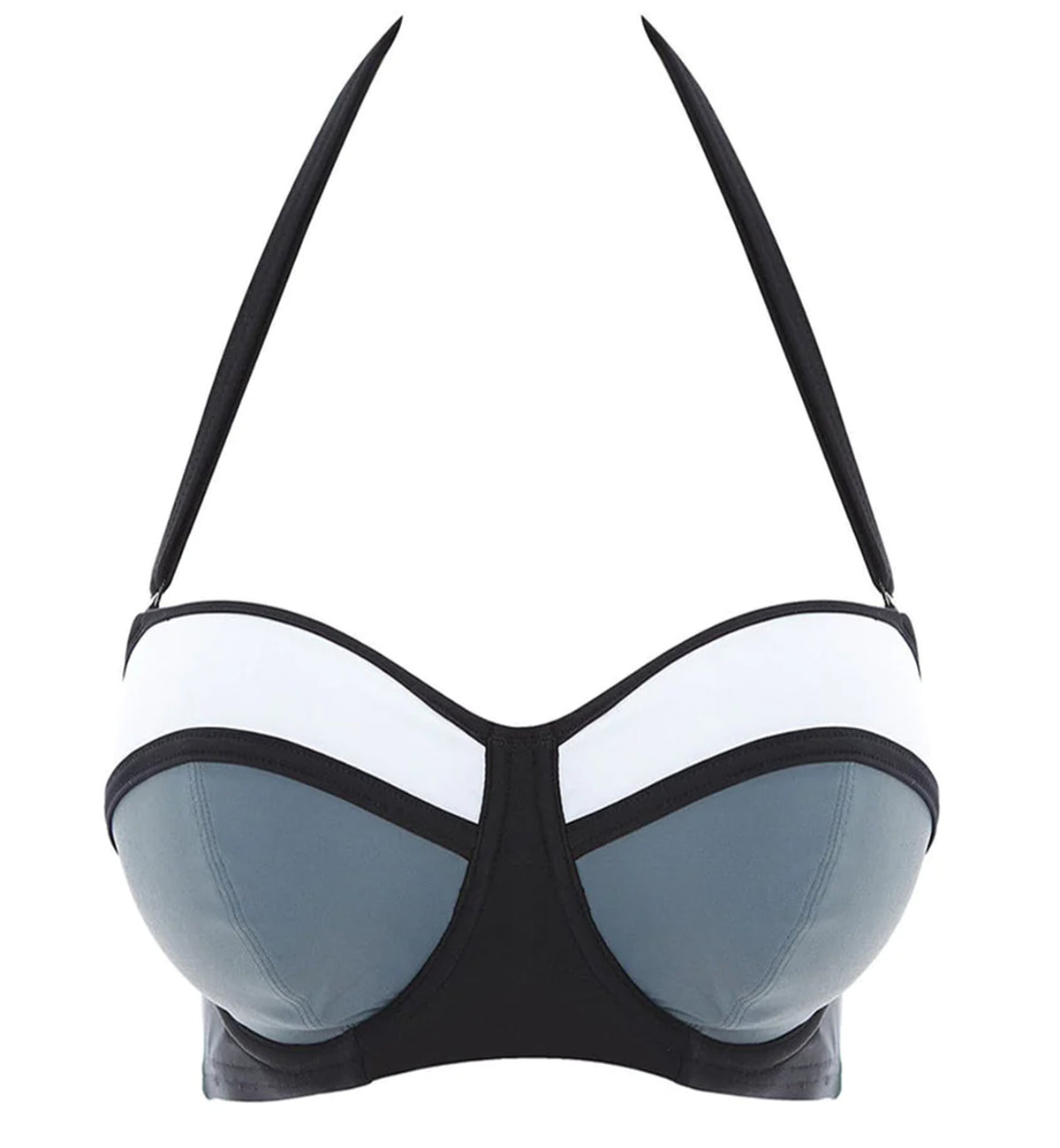 Freya Bondi Padded Bandeau Underwire Bikini Top (3963),30DD,Black - Black,30DD