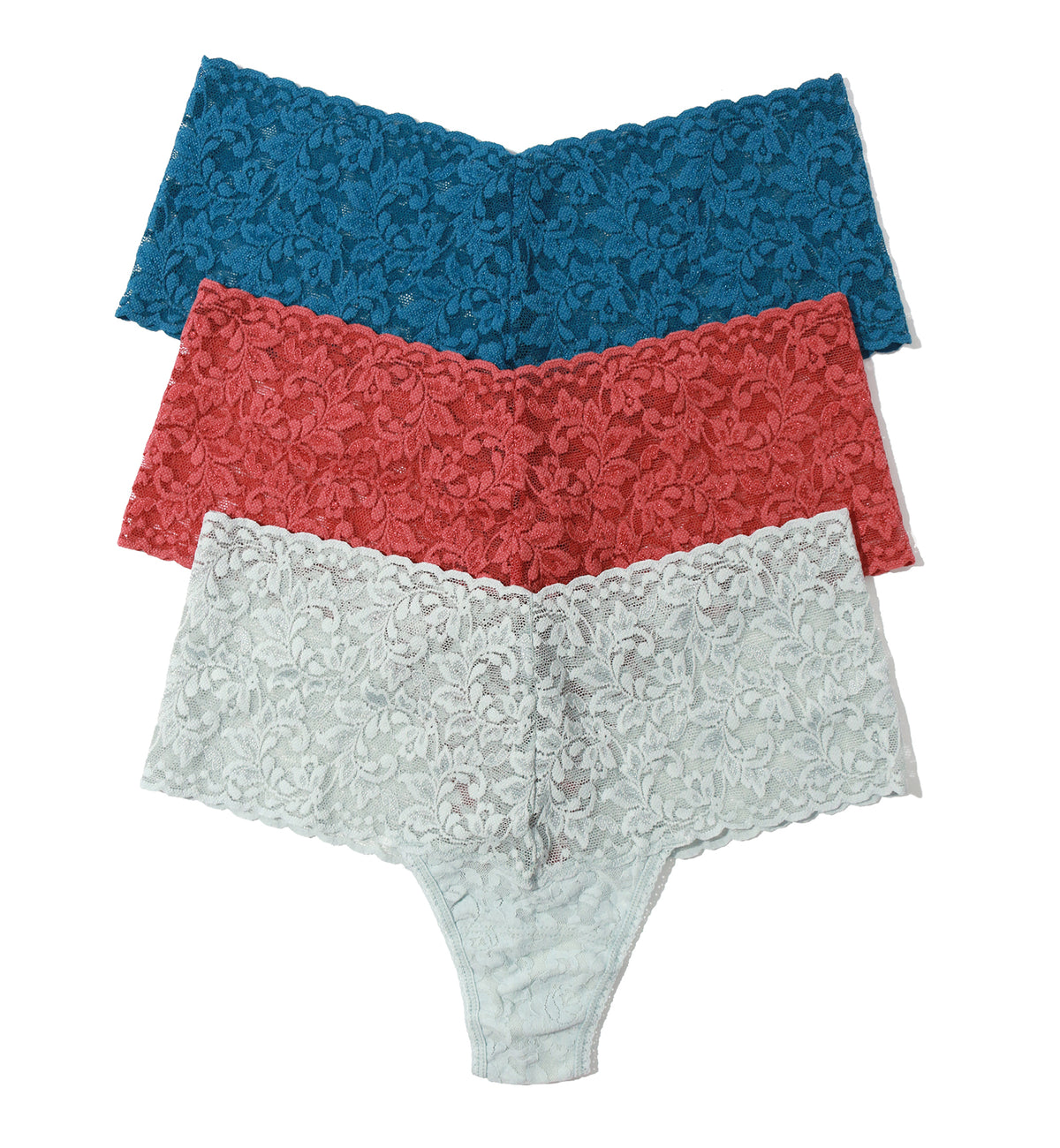 Hanky Panky 3-PACK Signature Lace Retro Thong (9K193TPK),Holiday23 CSPS - CSPS,One Size