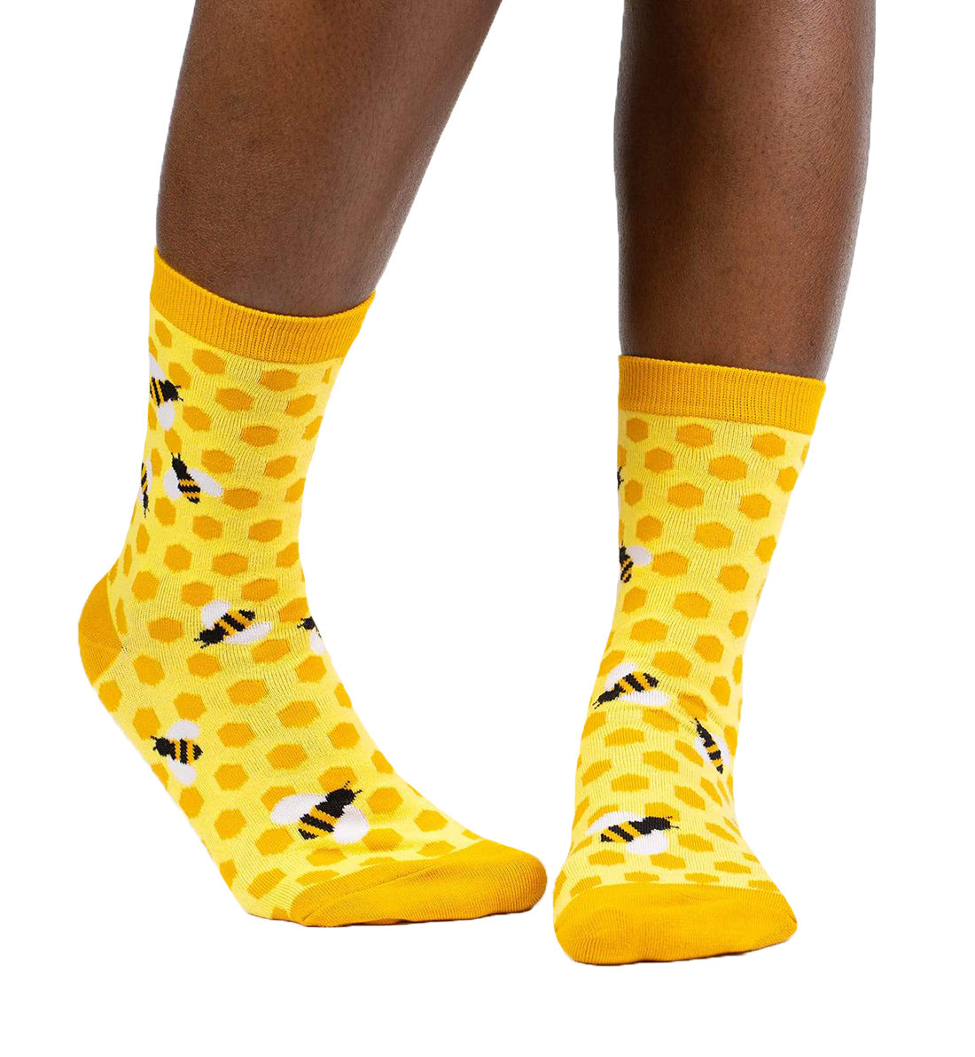 SOCK it to me Women's Crew Socks (w0337)- Bee's Knees - Bee's Knees,One Size