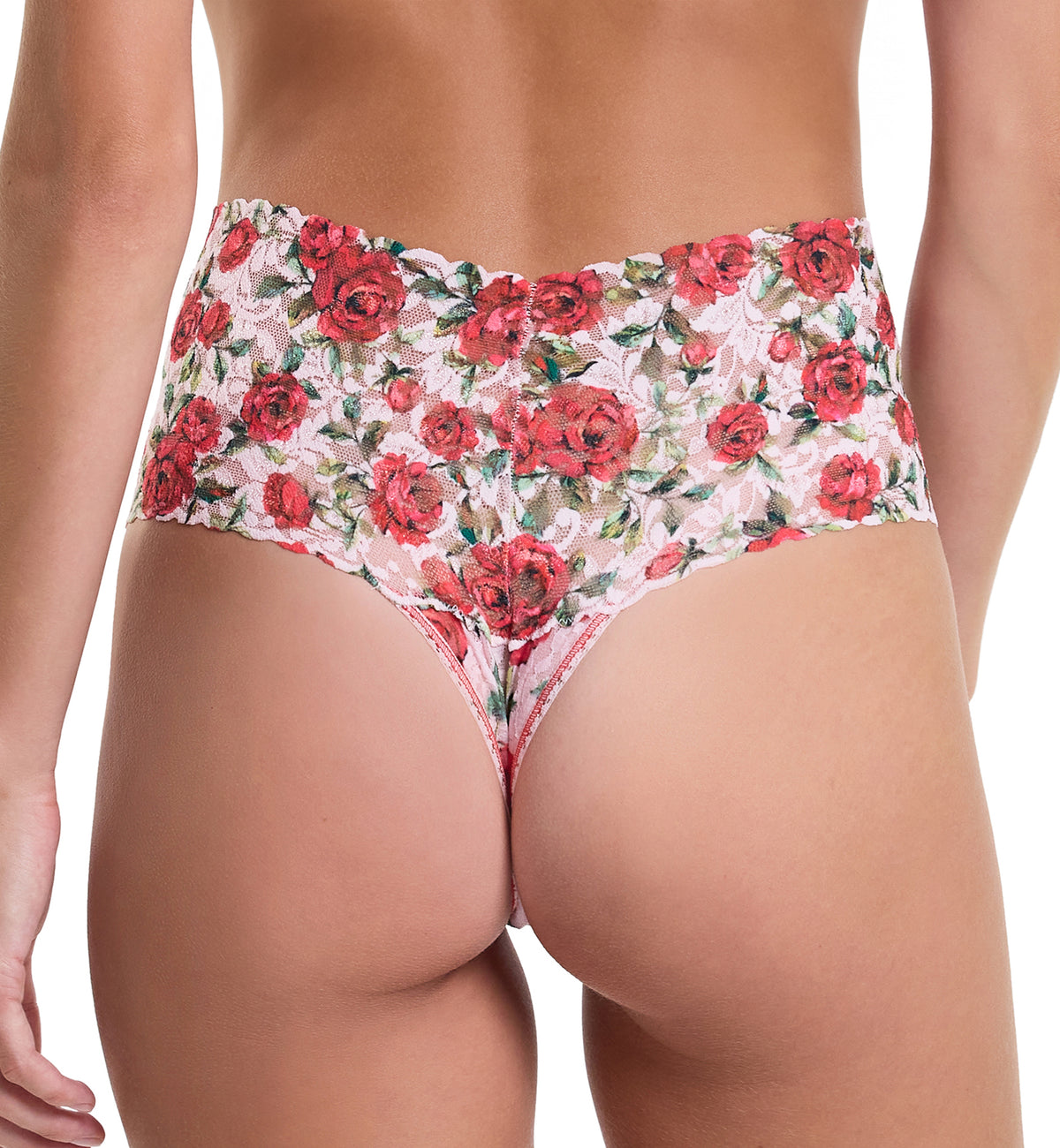 Hanky Panky Printed Retro Lace Thong (PR9K1926),Je Taime - Je Taime,One Size