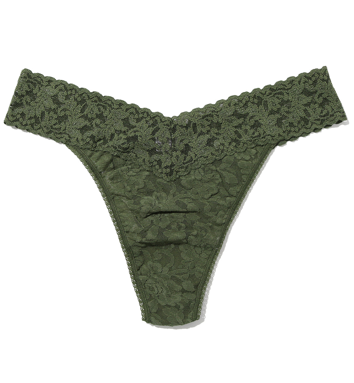 Hanky Panky Signature Lace Original Rise Thong (4811P),Herb Green - Herb Green,One Size