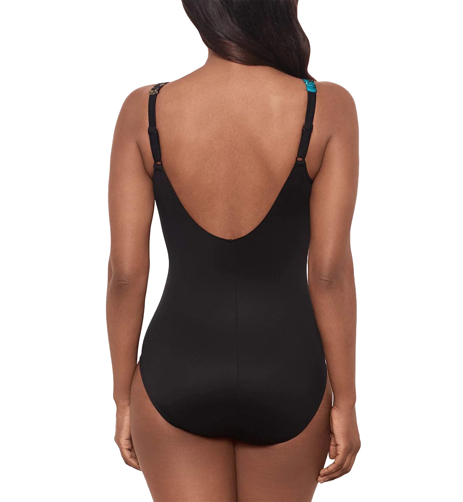 Miraclesuit Flor De Mare Oceanus Underwire One Piece Swimsuit DD-Cup (6566588DD),10,Black/Multi - Black/Multi,10DD